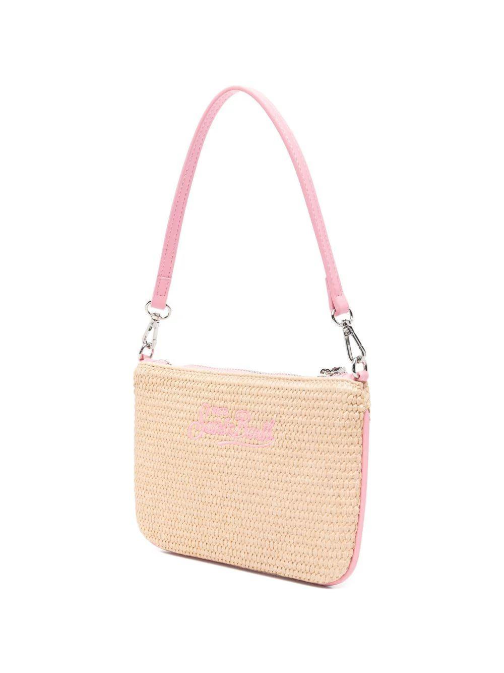 Pochette Parisienne MC2 Saint Barth beige con ricamo logo PARM00200415L PARM002 00415L MC2 SAINT BARTH 