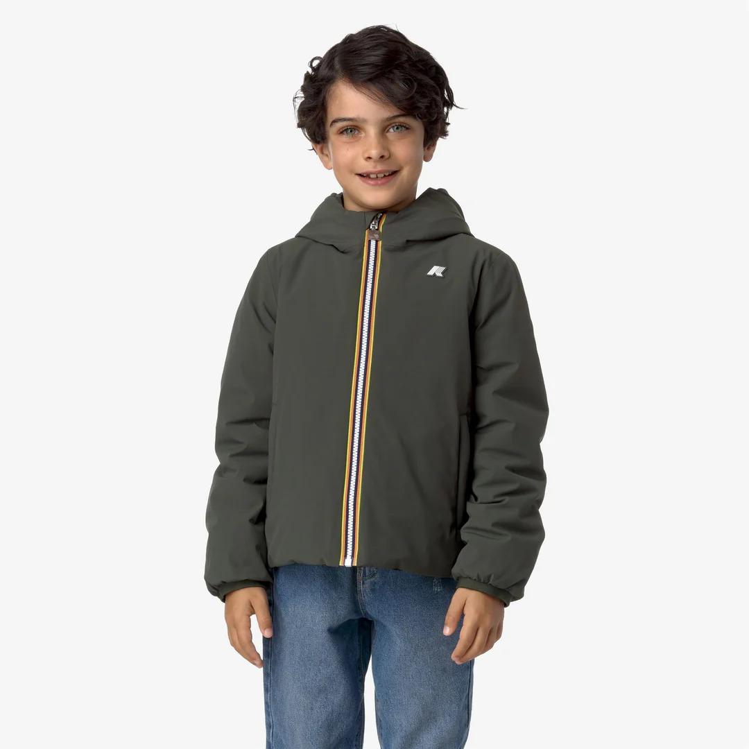P. JACK ST WARM REVERSIBLE<BR/>GREEN BLACKISH-BLACK PURE K71337W* AGQ K-WAY 