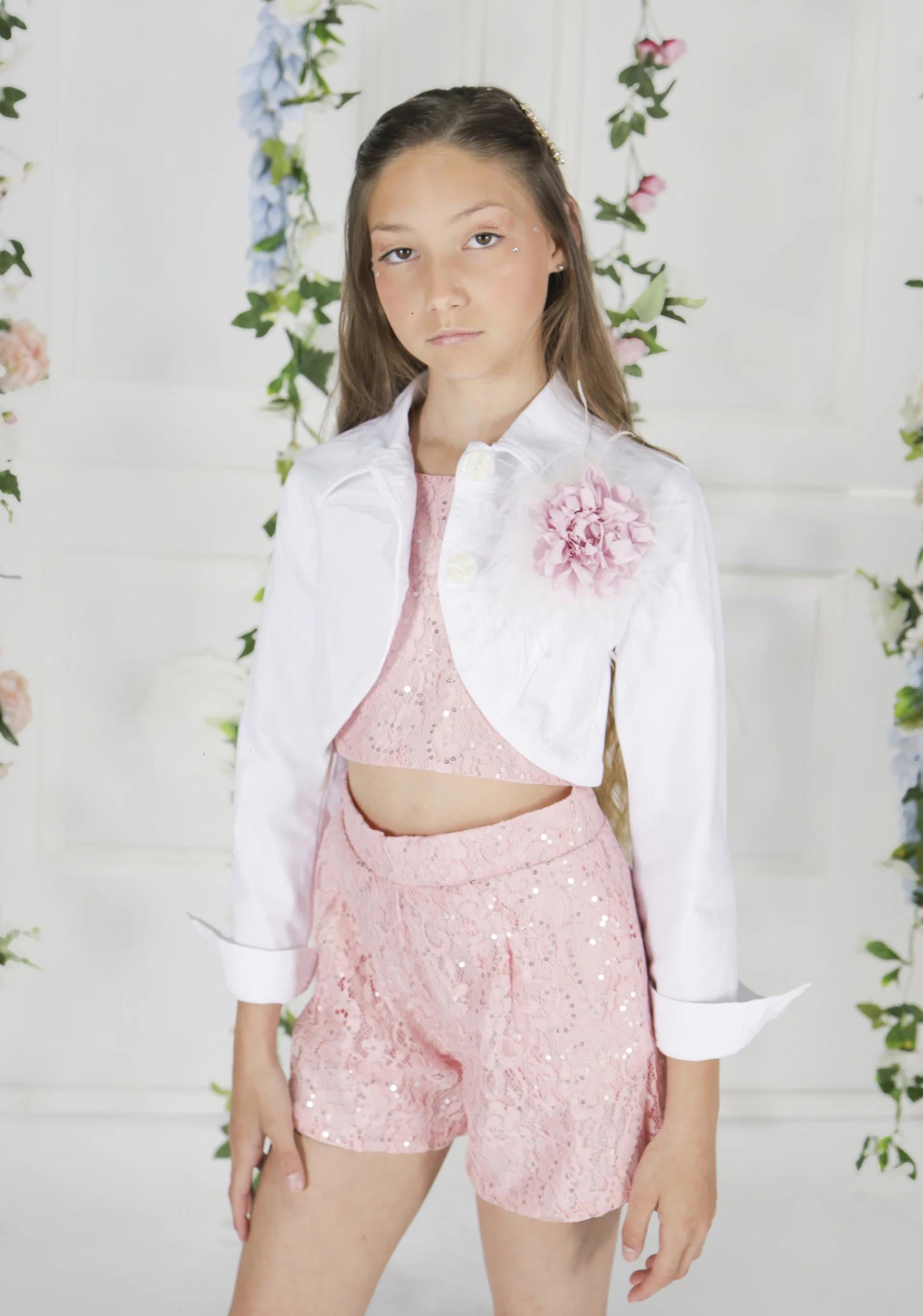 Giacca Fun & Fun bianco bambina FNCJJK02811 WHITE Fun fun couture 