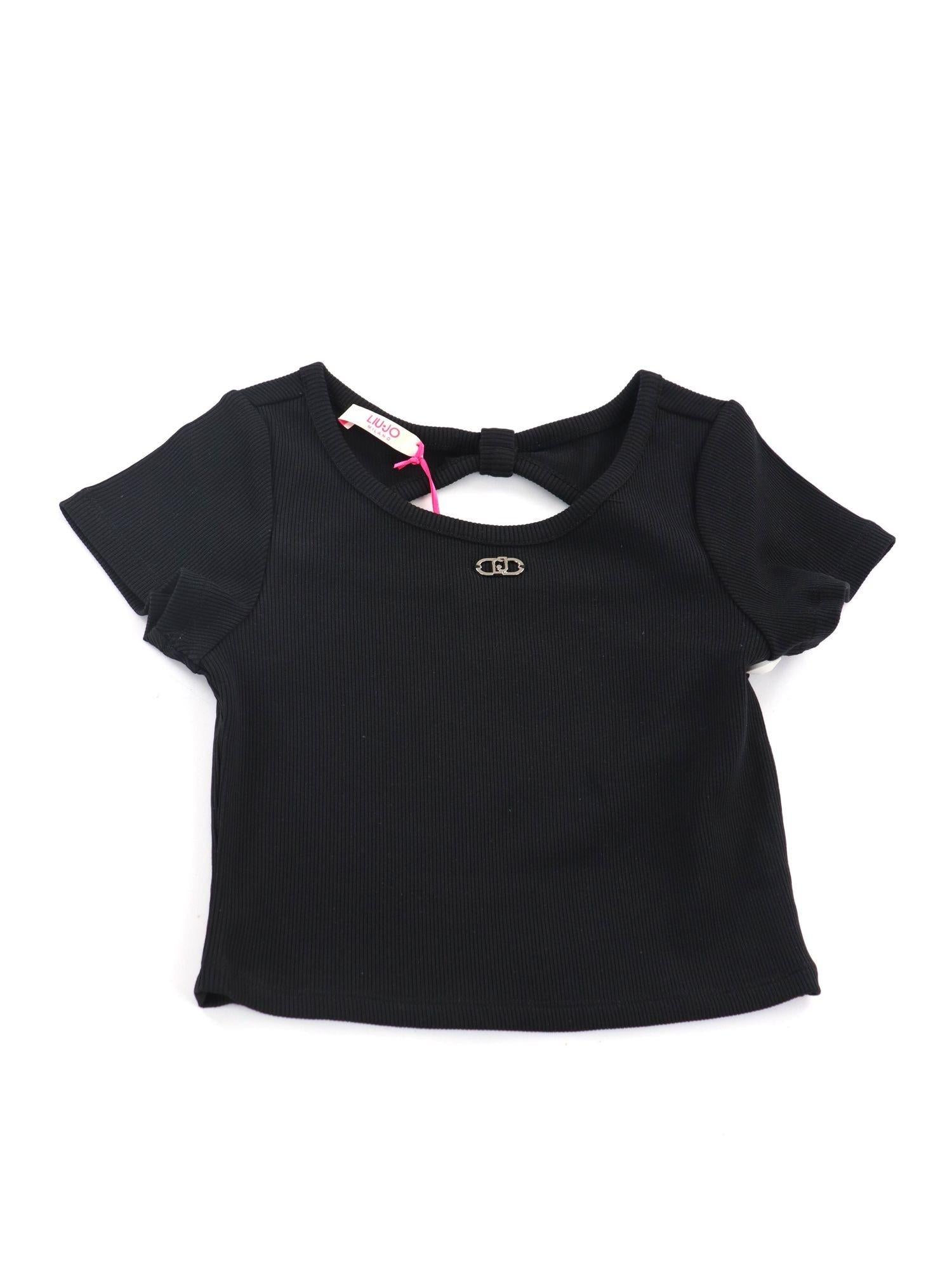 T-shirt Liu Jo GA6152J4822 da bambina nera GA6152J4822 22222 LIU-JO 