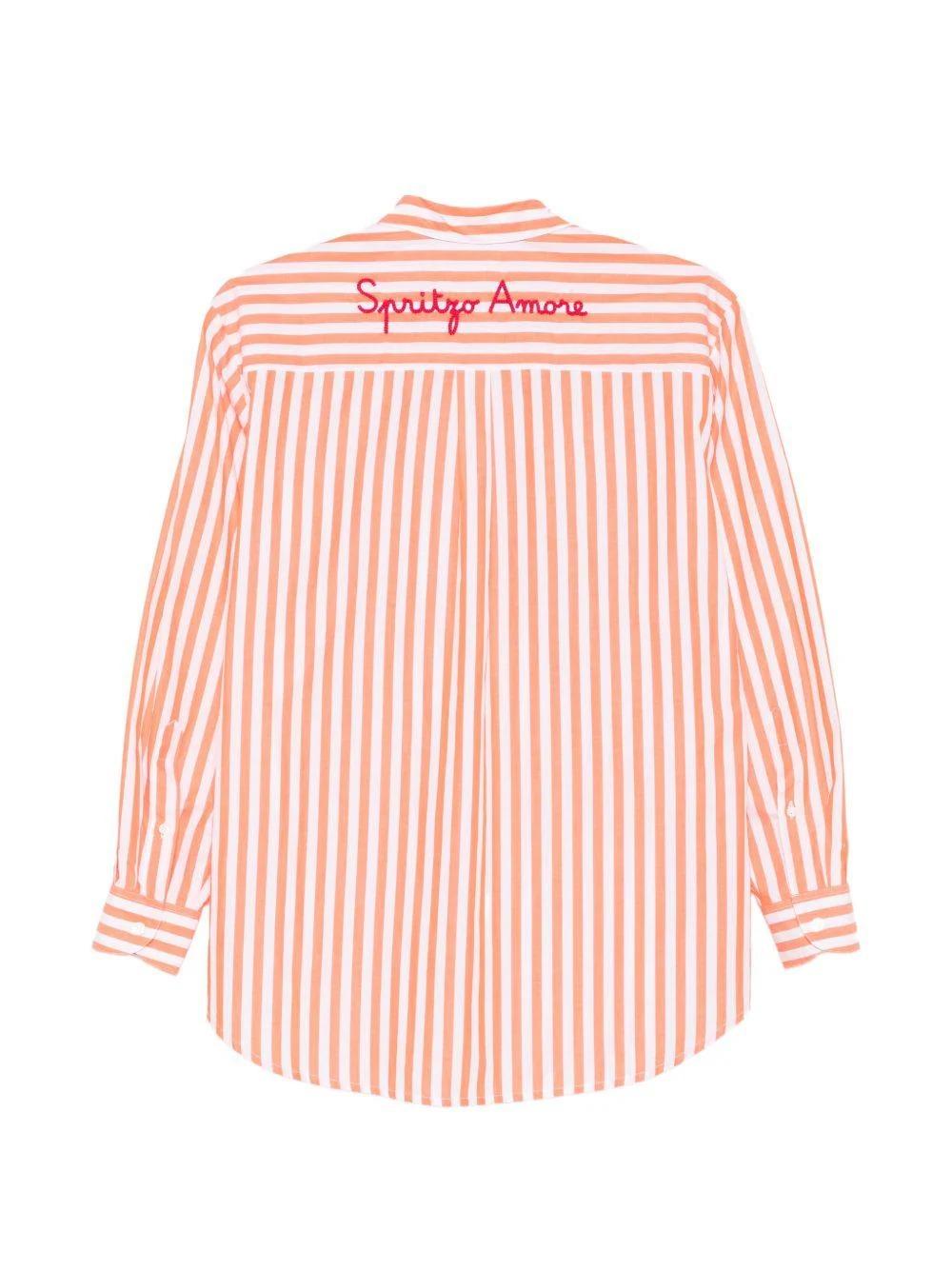 Camicia Brigette MC2 Saint Barth multicolore con motivo a righe BRIG001 01371L MC2 SAINT BARTH 