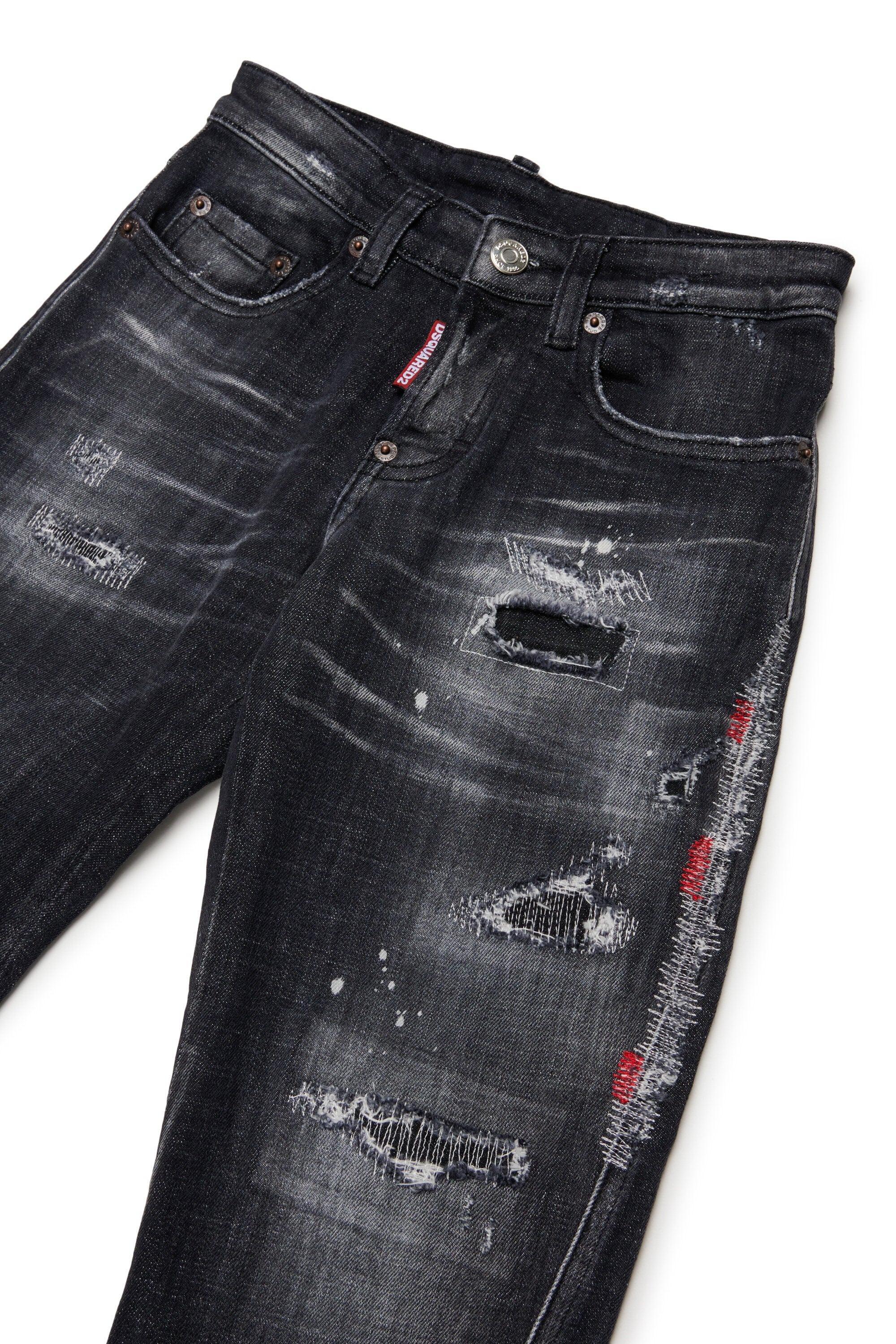 DSQUARED2<BR/>Slim fit black-wash jeans - Cool Guy Denim Black DQ0236-D0AFY DQ02 DSQUARED KID 