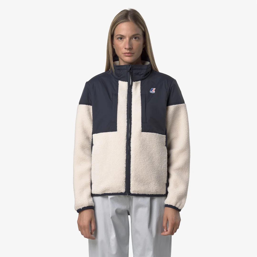 K-WAY UNISEX SIXTE 4.0 ORSETTO<BR/>BLUE DEPTH-ECRU K6133HW A04 K-WAY 