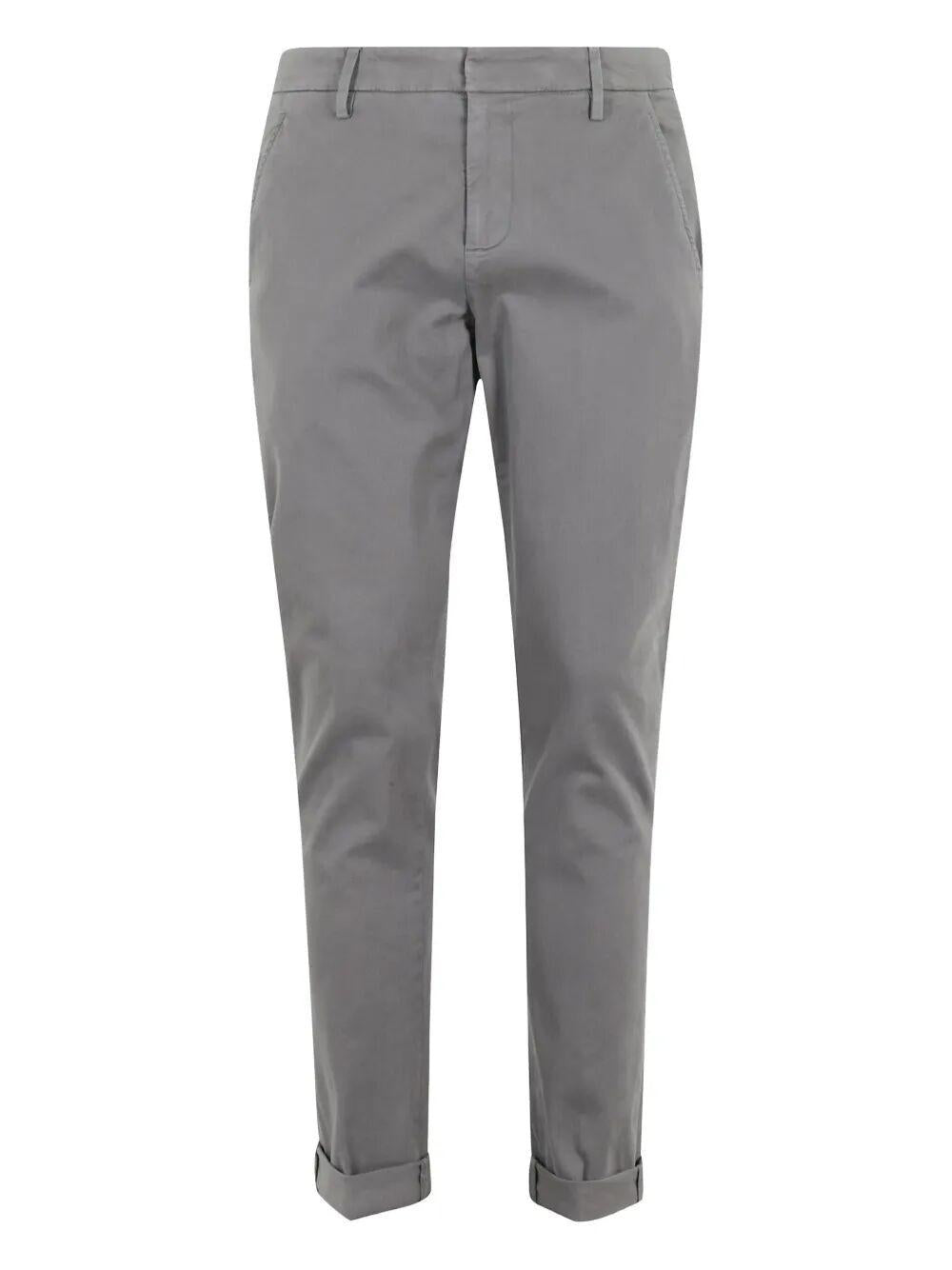 Dondup Pantaloni Gaubert Slim In Gabardina Stretch Fumè UP235-GSE043U-PTD 925 DONDUP 