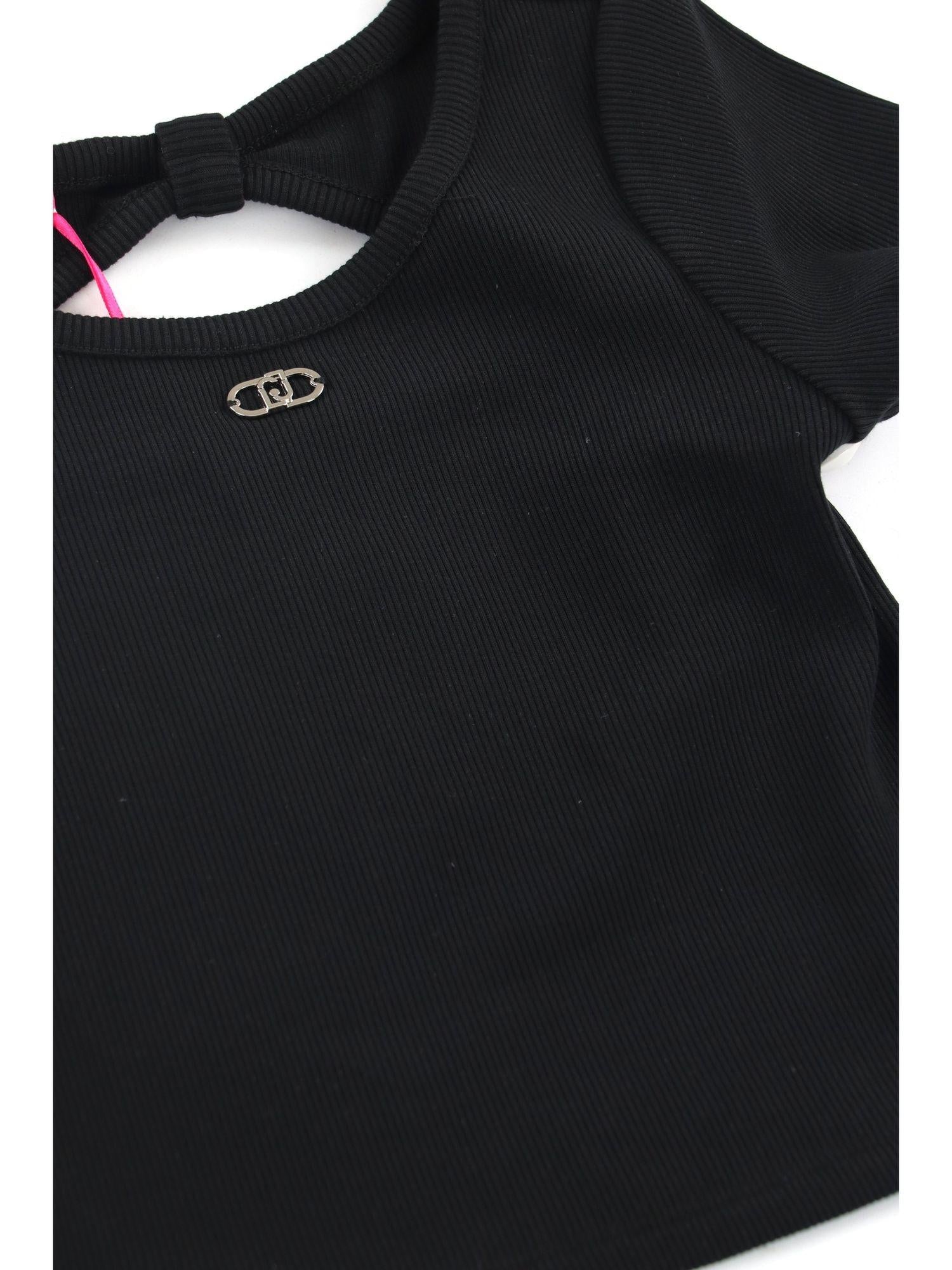 T-shirt Liu Jo GA6152J4822 da bambina nera GA6152J4822 22222 LIU-JO 