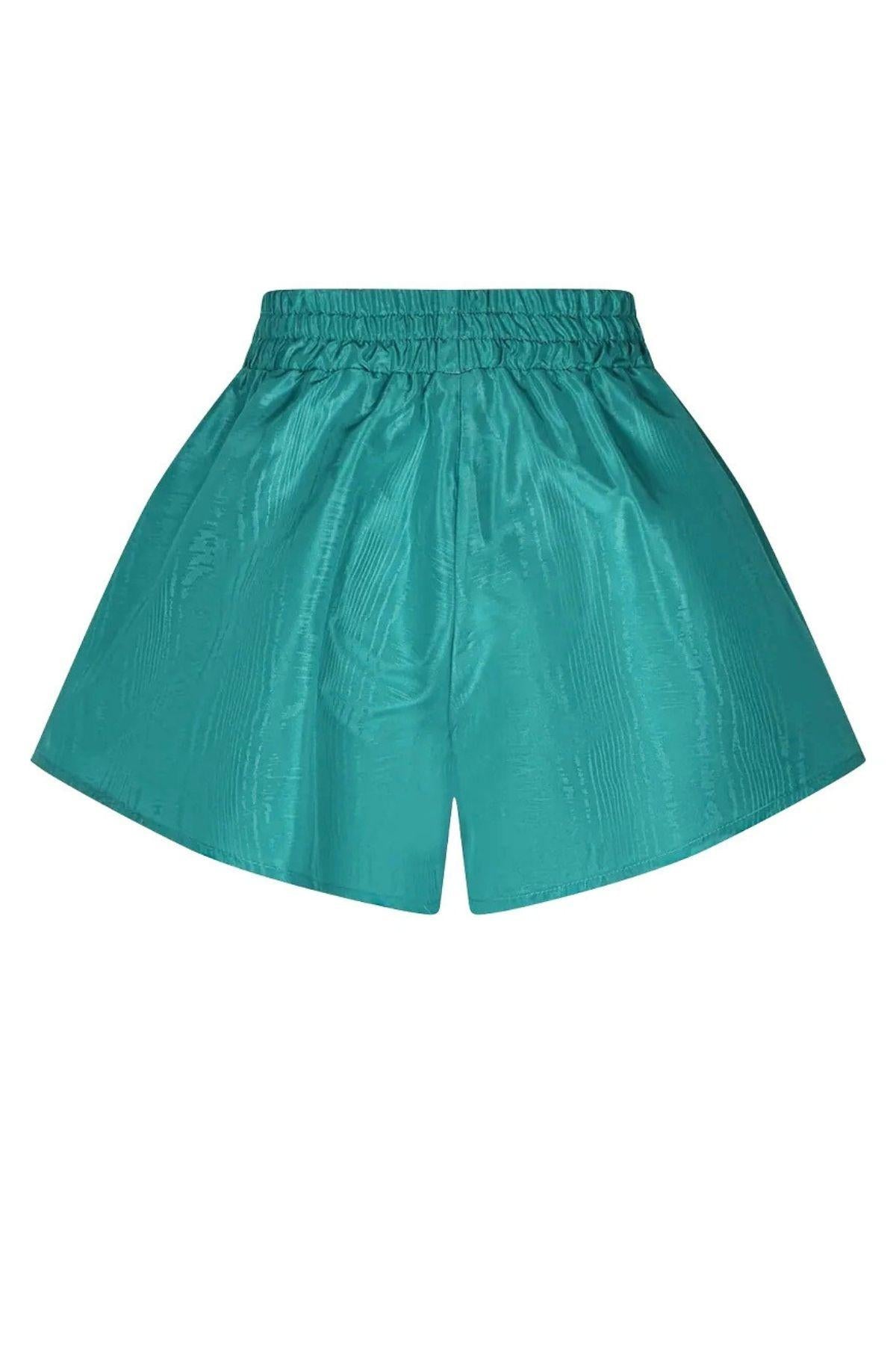Short Marc Ellis con Taffetà Jacquard Acquamarina