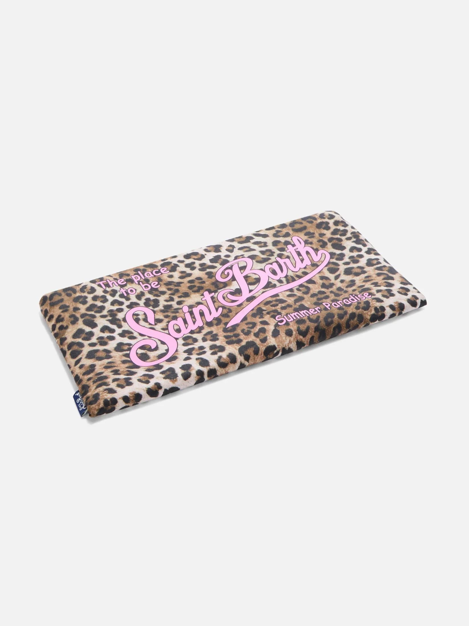 Telo mare Aidan con stampa leopardata e logo AID0001 00653L MC2 SAINT BARTH 