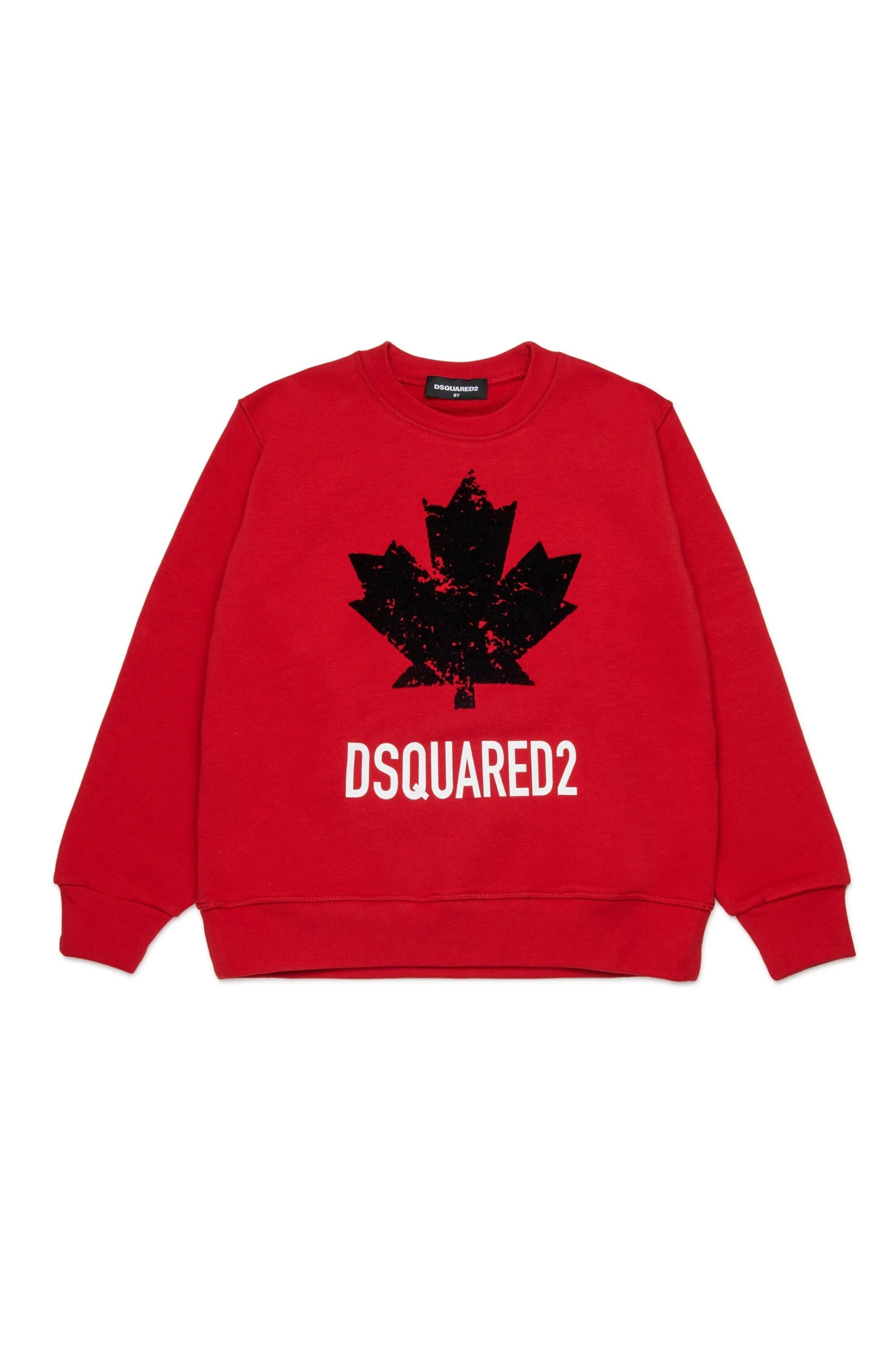 DSQUARED2<BR/>Felpa girocollo con logo Sport rossa DQ3005-D00ZF DQ423 DSQUARED KID 