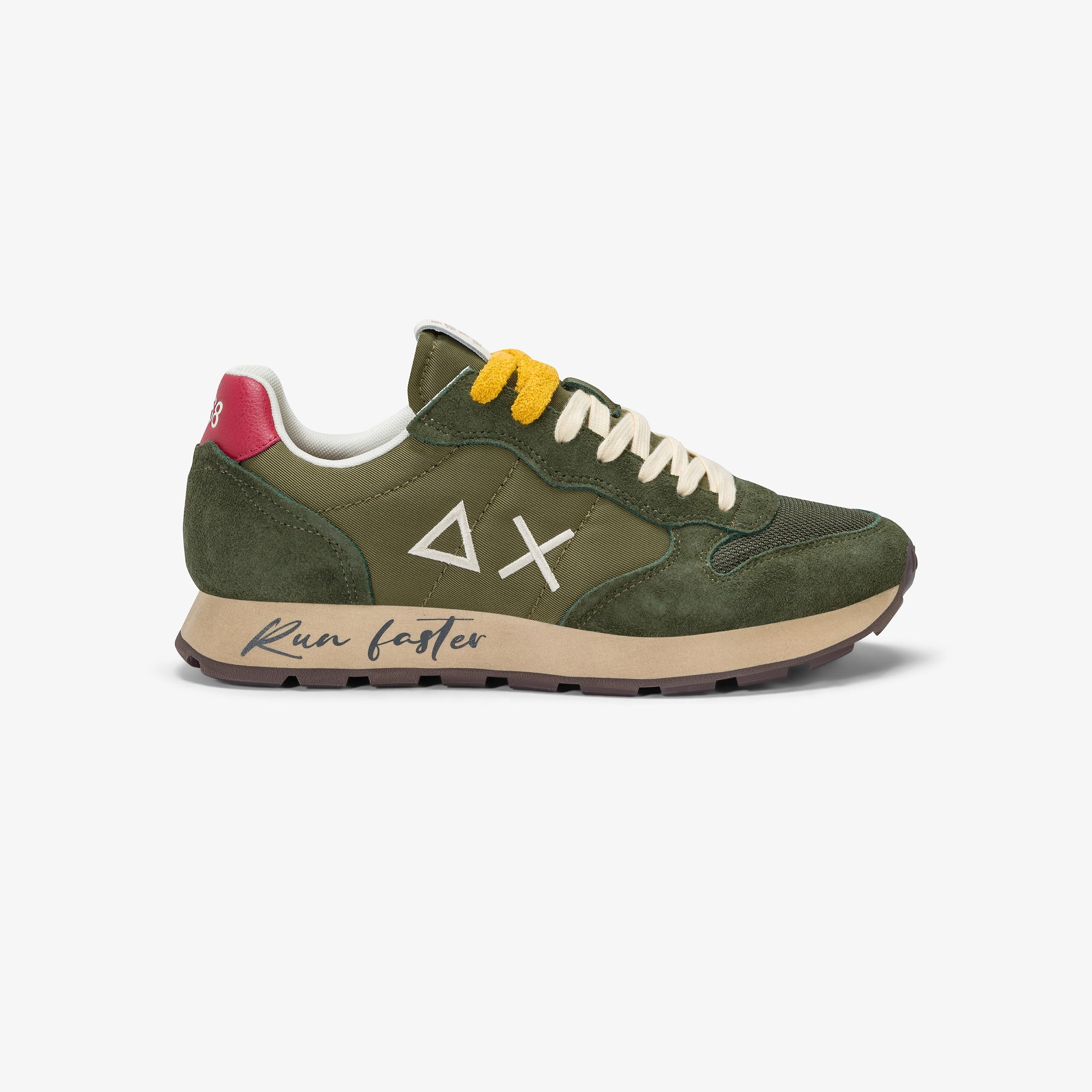 sneaker tom vintage in nylon e suede militare scuro Z45105 74 SUN 68 