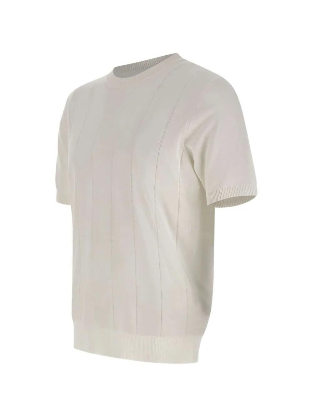 Kangra<BR/>Maglia a coste a maniche corte bianca 3016/21 01 KANGRA 