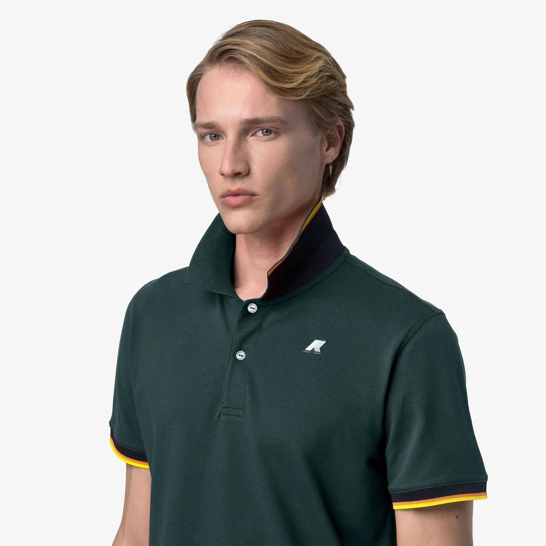 VINCENT PIQUE SLIM<BR/>GREEN DK JUNGLE K1125BW 228 K-WAY 