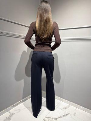 Vicolo - Maglia costine collo alto Art. 77314F marrone 77314F MARRONE VICOLO 