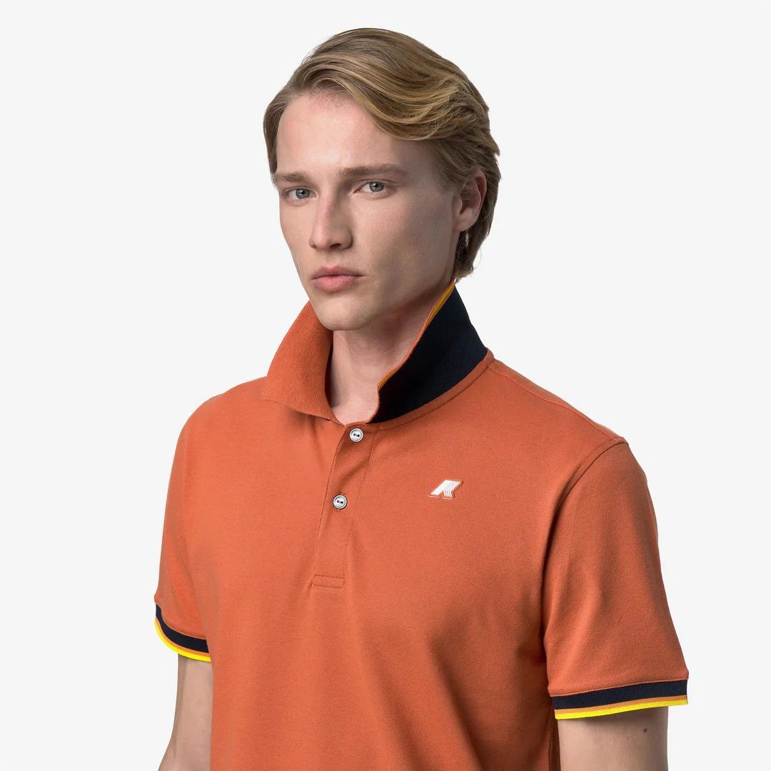 VINCENT PIQUE SLIM<BR/>ORANGE BROWNISH K1125BW 896 K-WAY 