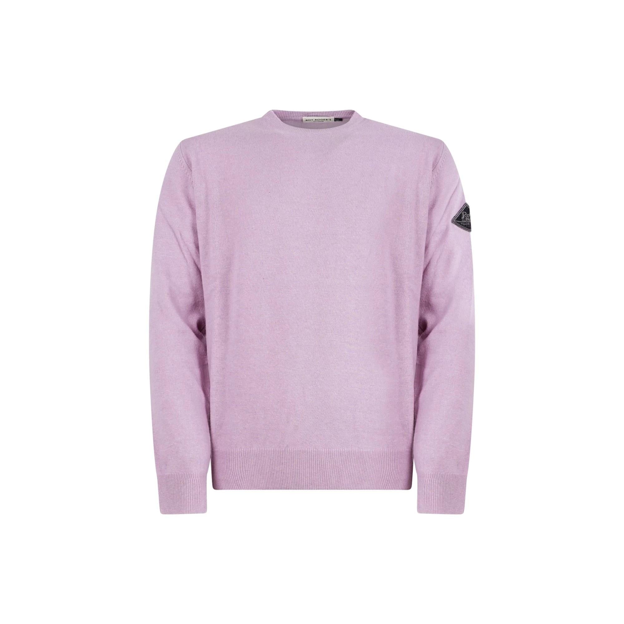 MAGLIONE GIROCOLLO IN LANA E CASHMERE FINEZZA 12 DUSTY PINK RRU502CC53XXXX C0175 ROY ROGER'S 