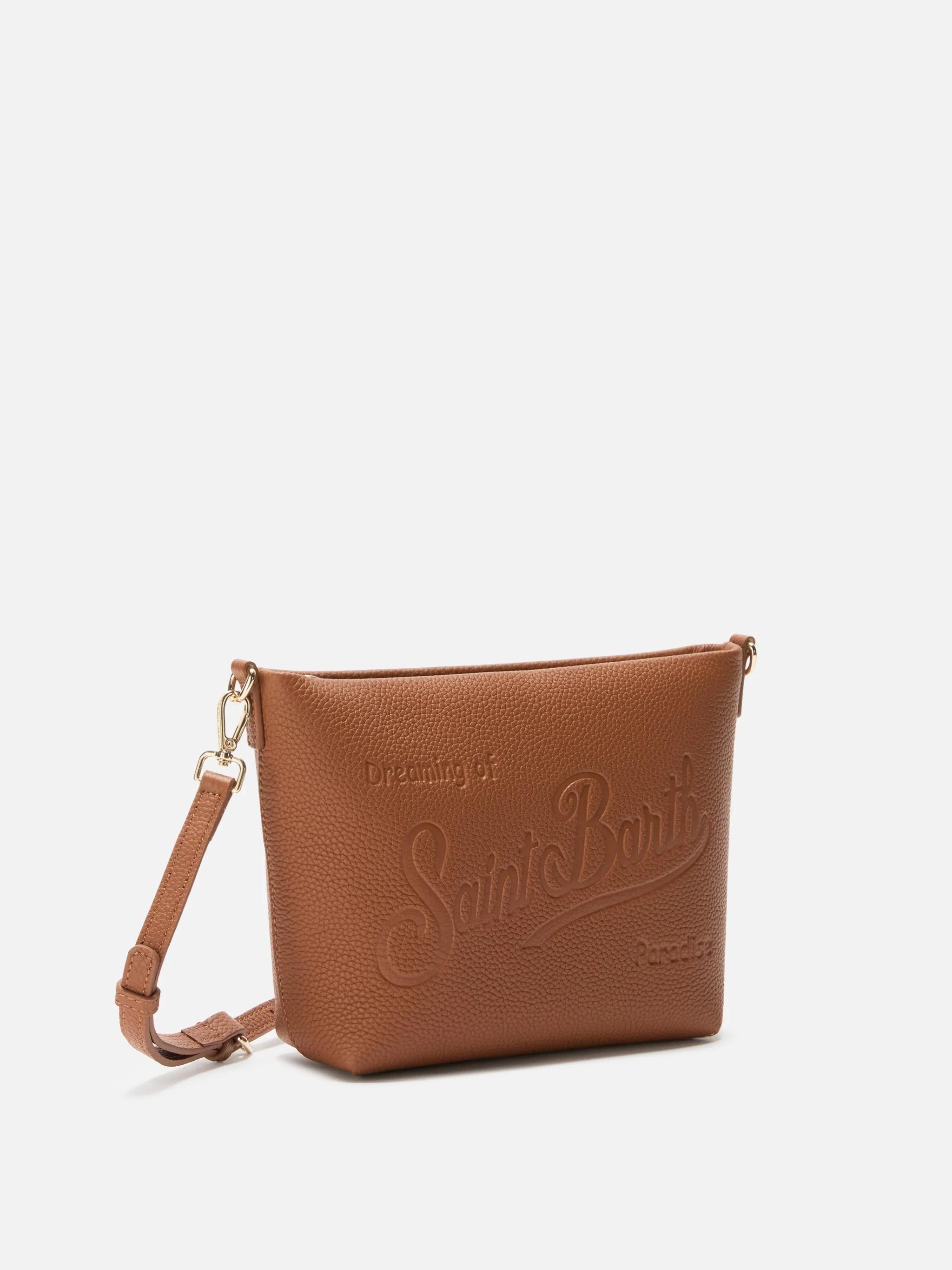 Borsa a spalla Aline Bag in pelle martellata cuoio ALI0034 00532I MC2 SAINT BARTH 