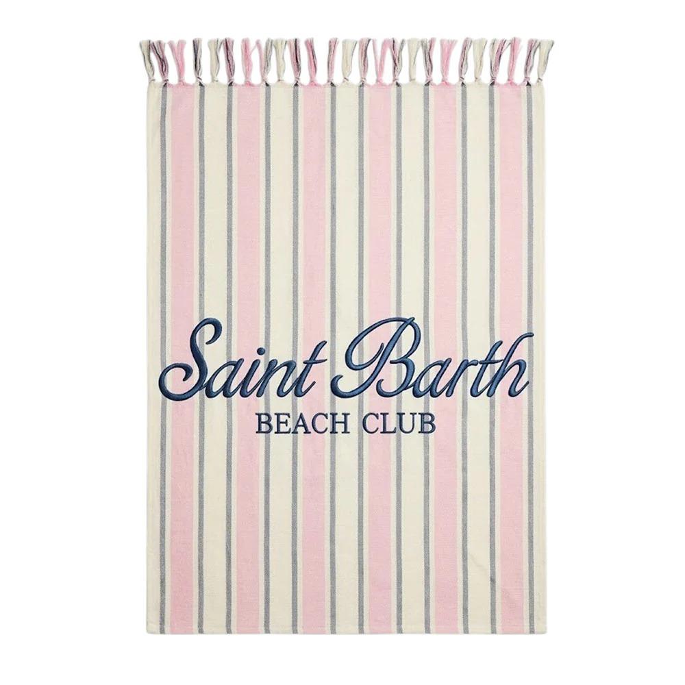 Mc2 Saint Barth Telo Foutas In Cotone A Righe Con Logo Ricamato FOUL002/02598L FOUL002 02598L MC2 SAINT BARTH 
