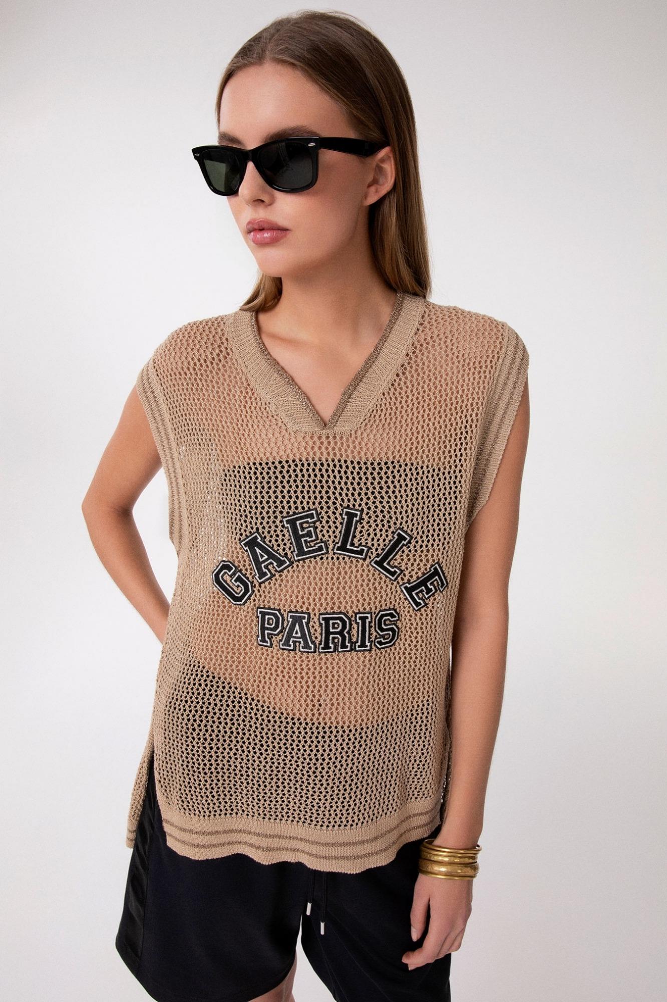 Canotta Over In Maglia  Beige - Gaëlle Paris GAABW09486-MTTM0001 BE00 GAELLE 