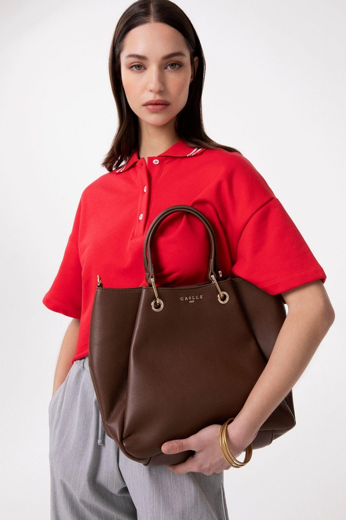 Maxi Hand Bag Con Tracolla Jacquard  Moka - Gaëlle Paris GAACW03131-MTFI0007 MA63 GAELLE 