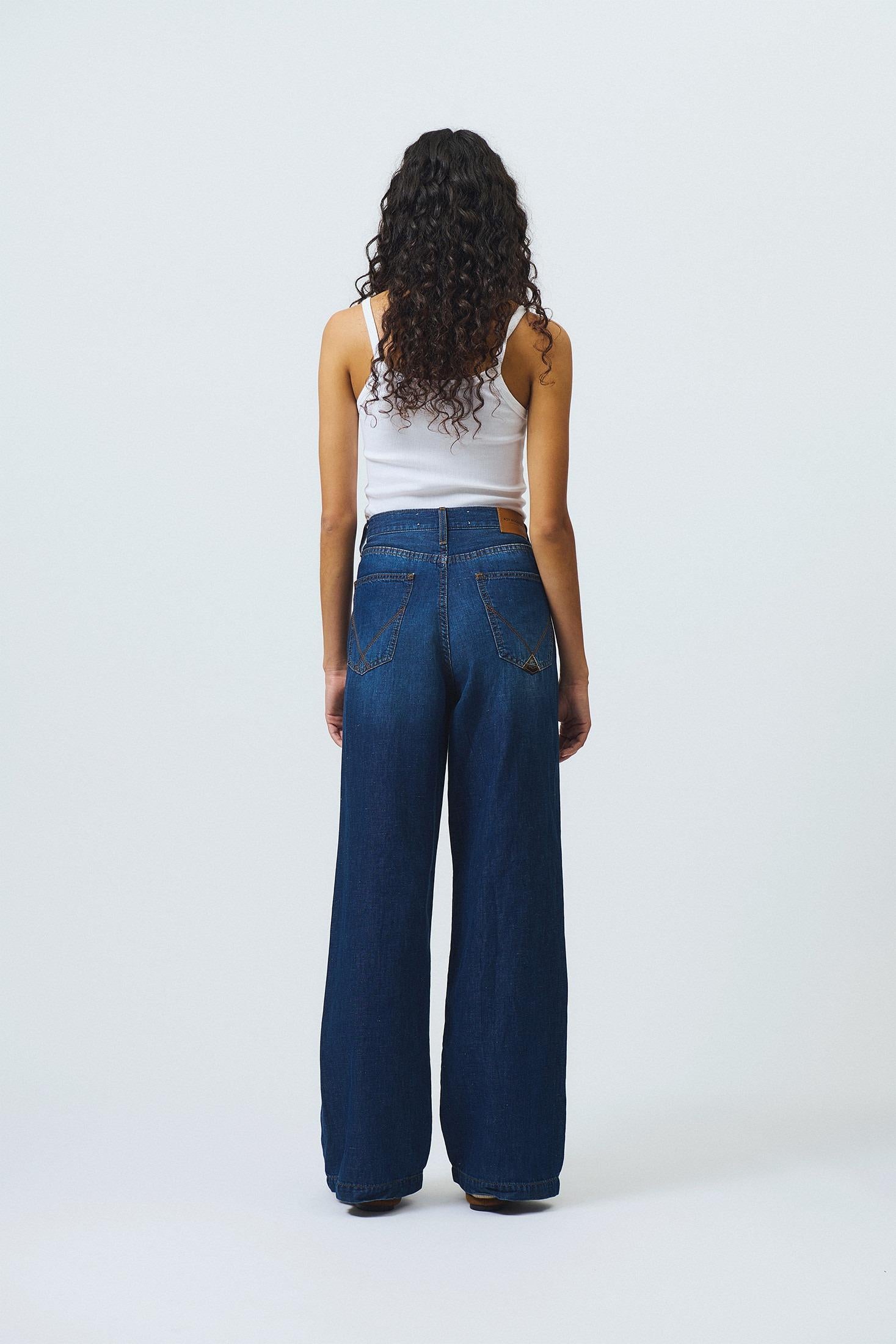 Jeans marta denim cotton linen neptune RND091CR553073 C0999 ROY ROGER'S 