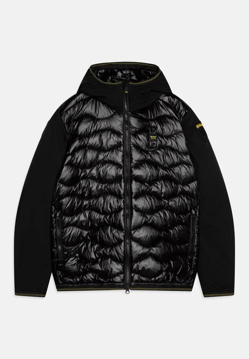 Blauer giubbotto junior butland in nylon nero con maniche in tessuto NERO 25WBLK08440-006355 999 BLAUER 