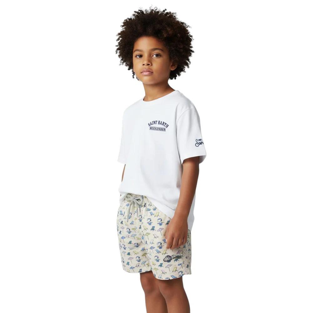 Mc2 Saint Barth Costume Jean Lighting Con Stampa Snoopy Relax JEA0004/00592L Per Bambino JEA0004 00592L MC2 SAINT BARTH 