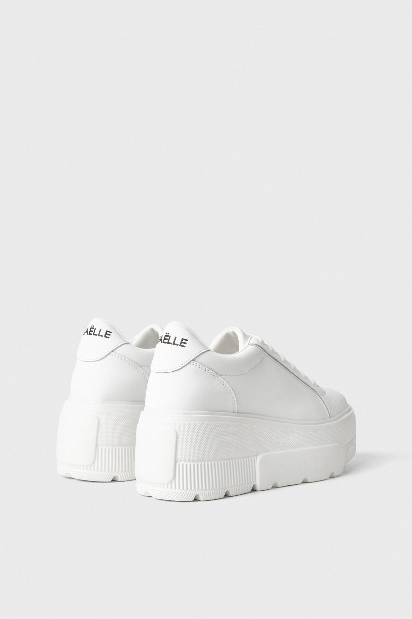 Sneakers Addict Platform In Action Leather  Bianco - Gaëlle Paris GACAW01473-MTFI0014 B01 GAELLE 