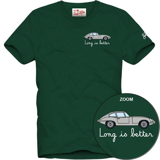 T-shirt Mc2 Saint Barth Verde art. Portofino Long Car 51 EMB POT0001 04329L MC2 SAINT BARTH 