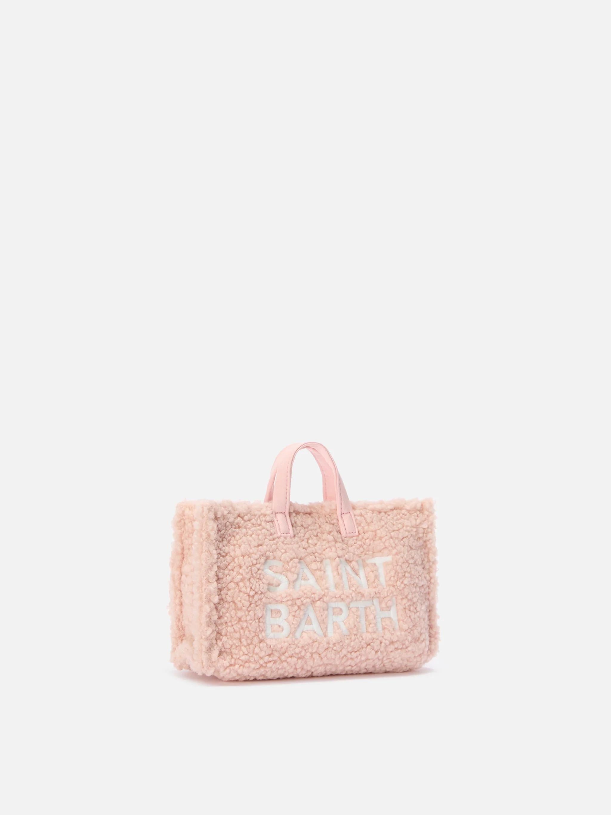 Mini borsa porta telefono Phone Bag Teddy in sherpa rosa PHONE004 01494I MC2 SAINT BARTH 