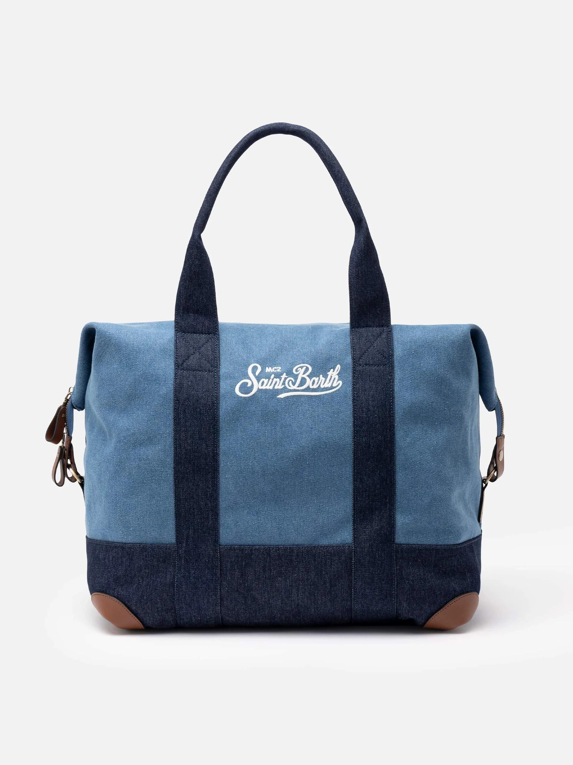 Travel Duffel Bag in denim TRAB001 00436L MC2 SAINT BARTH 