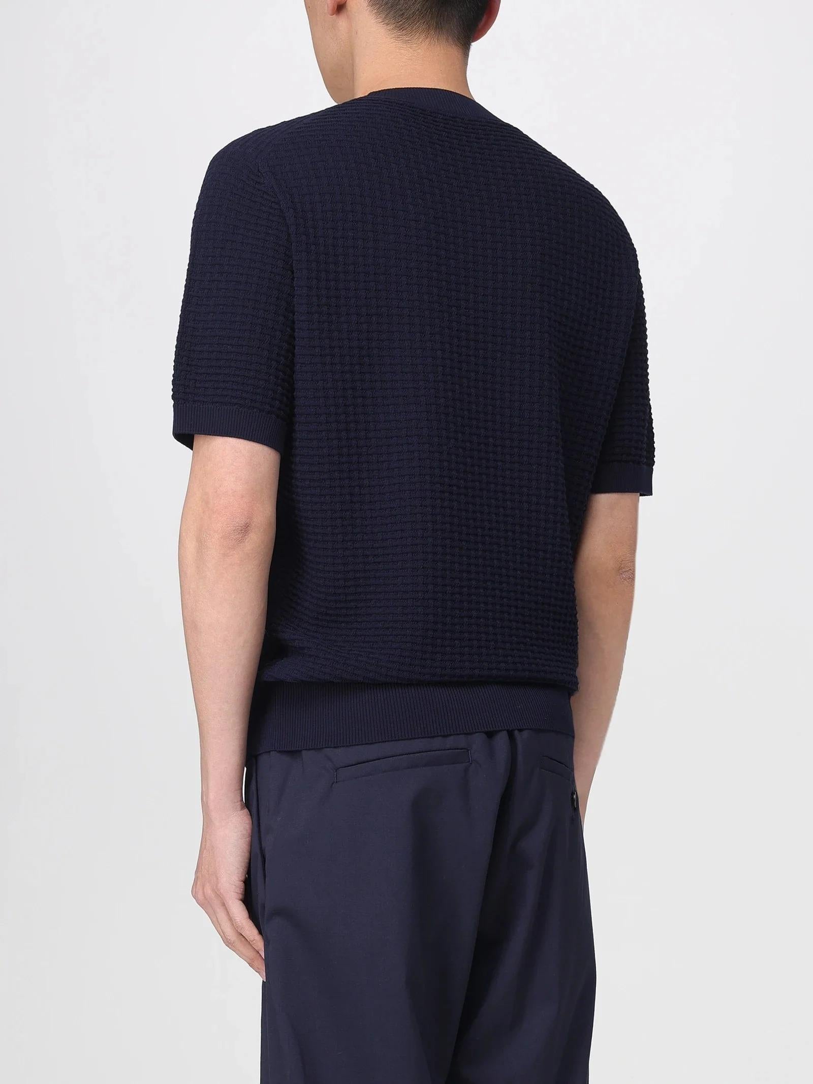 KANGRA Maglia Uomo Cotone Punto Alveare-Blu 3015/21 38 KANGRA 