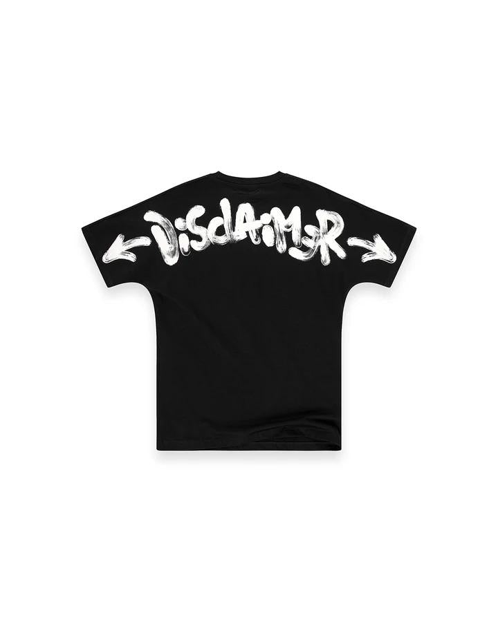 T-shirt in jersey disclaimer nera 25IDS55117 NERO-ST.BIANCA DISCLAIMER 