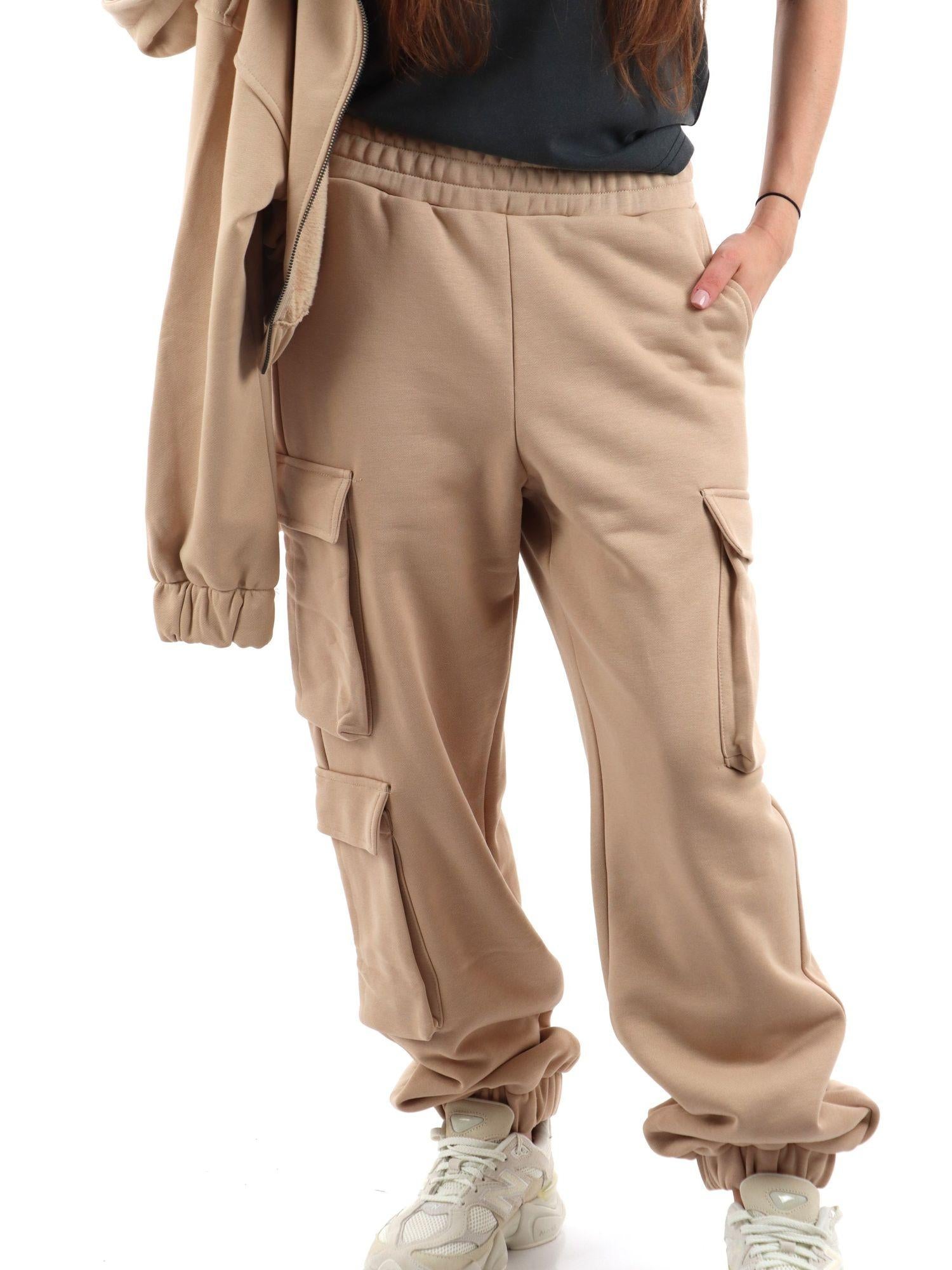 Pantalone hinnominate con elastico al fondo e tasconi laterali beige HMABW01952-TMTF0012 BE11 HINNOMINATE 