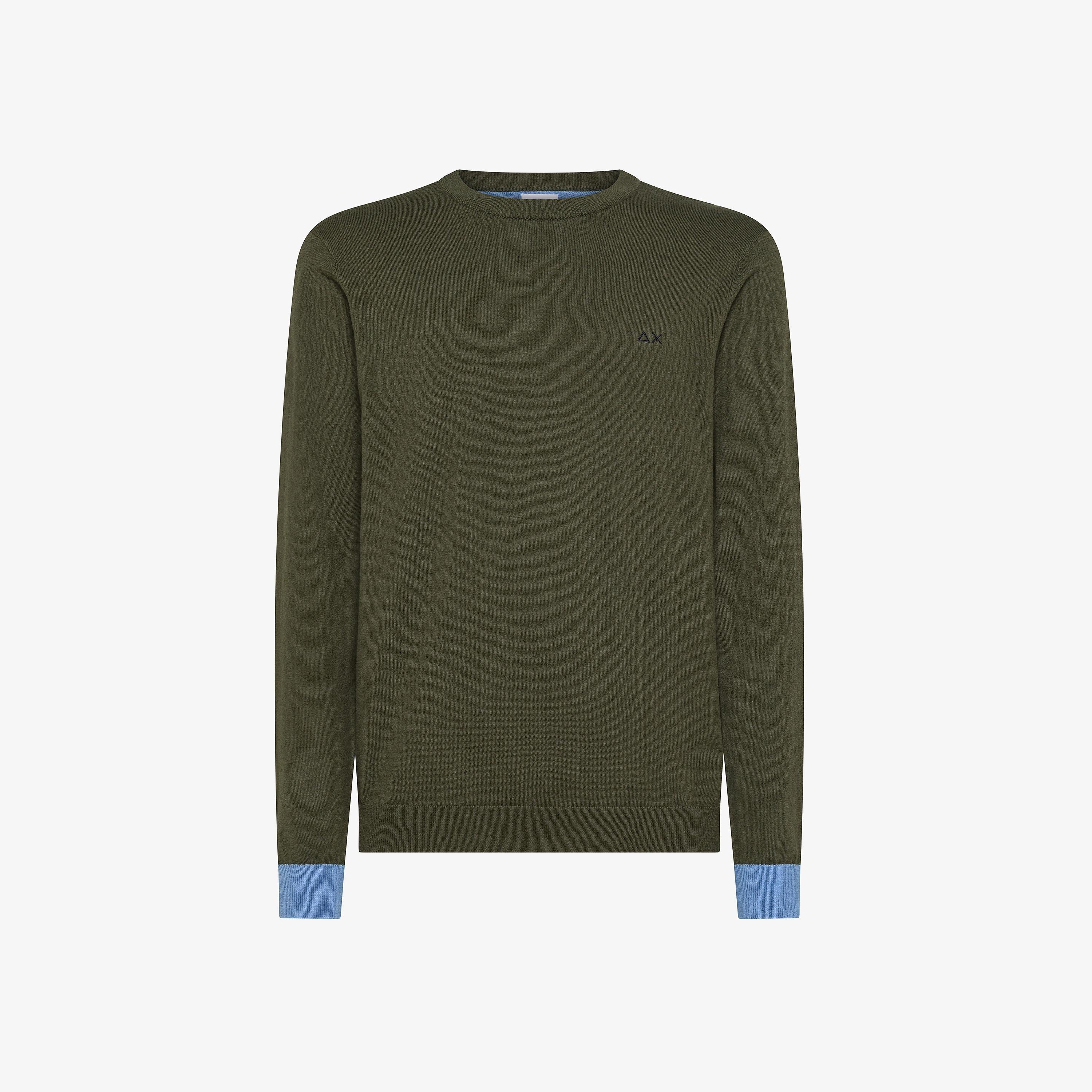 DUN68 Maglia in lana e cotone con patch militare scuro K45143 74 SUN 68 