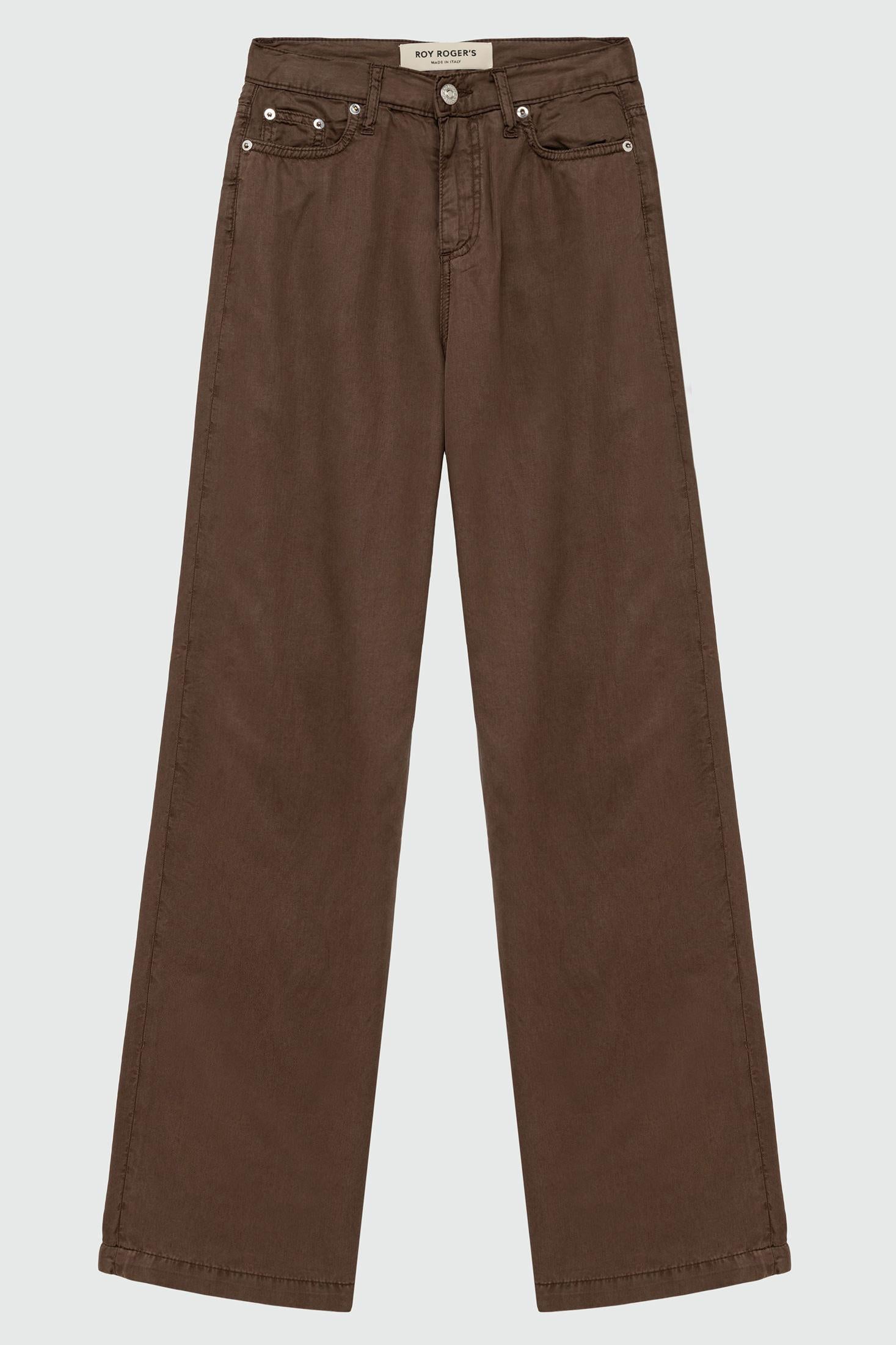PANTALONE MARTA IN TENCEL MARRONE RND091CR560569 C0241 ROY ROGER'S 