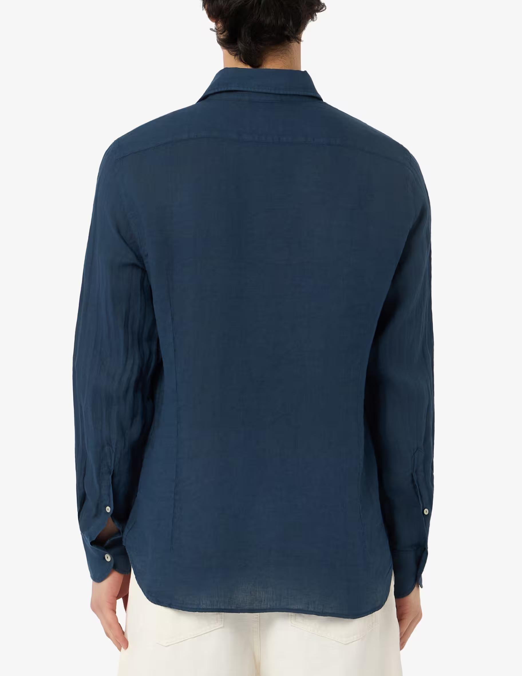 MC2 Saint Barth<BR/>Camicia manica lunga Pamplona Blue Navy PAMP001 00119L MC2 SAINT BARTH 
