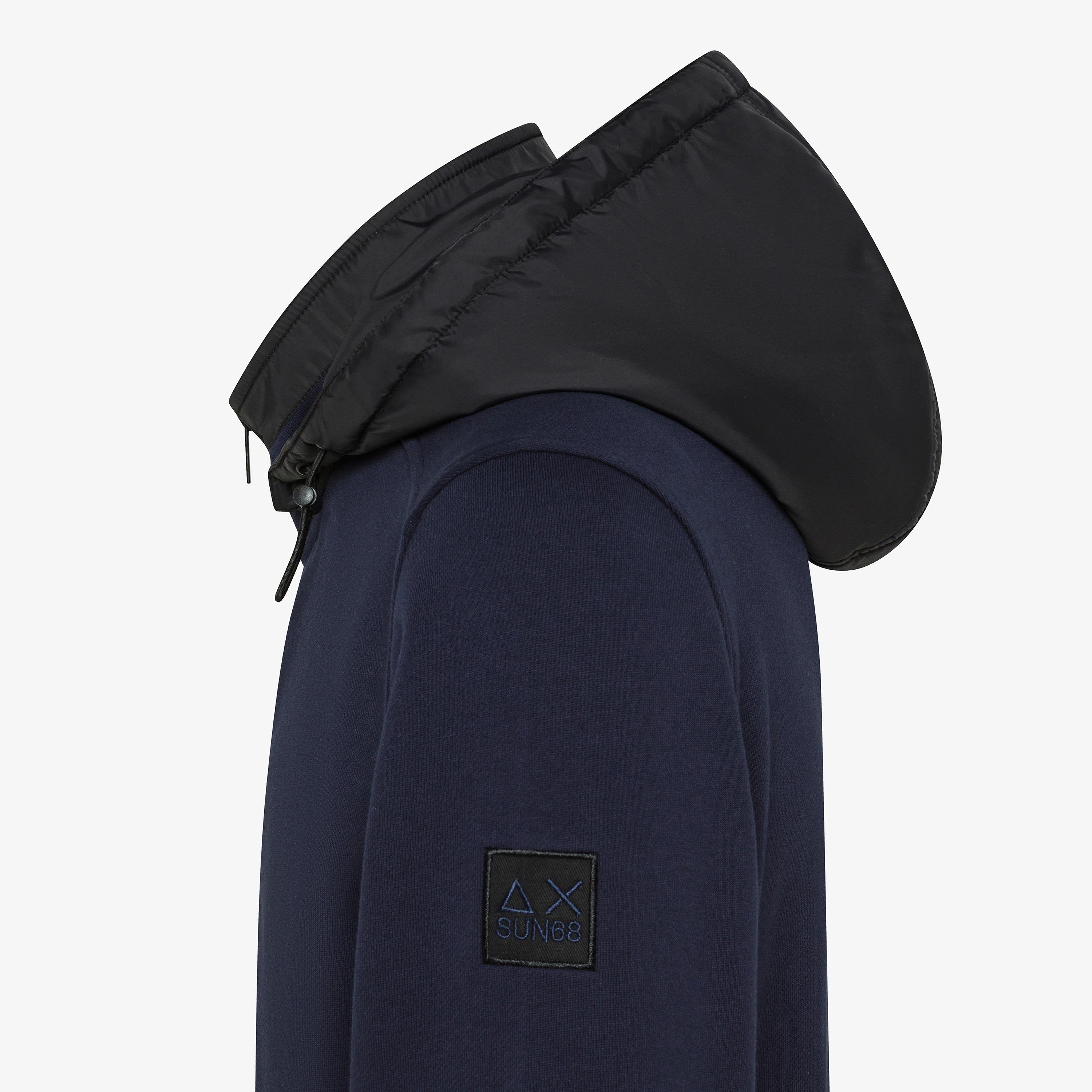 Giacca in felpa di cotone e nylon navy blue F45115 07 SUN 68 