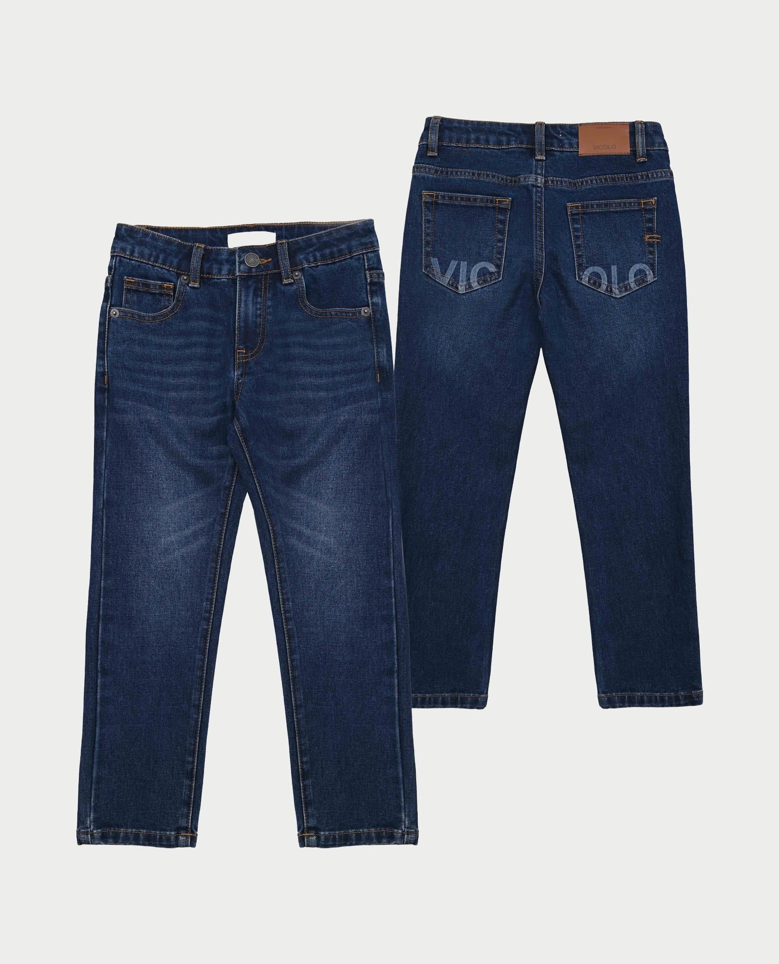 Jeans bambina Vicolo con logo sul retro 3141PD00225 BLUE DENIM VICOLO 