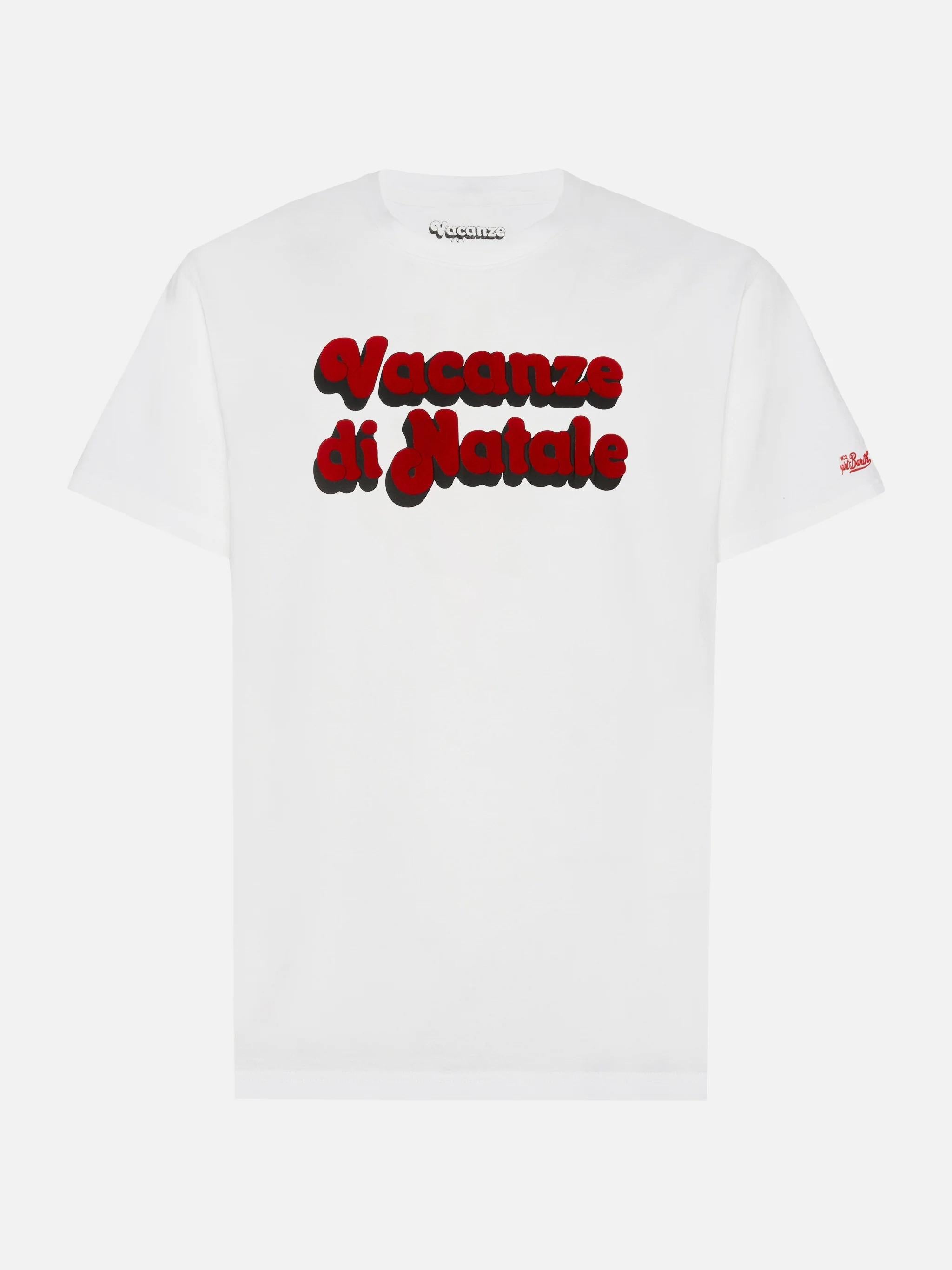 T-shirt Arnott Warm in cotone invernale con stampa flock locandina film | VACANZE DI NATALE SPECIAL EDITION ARN0004 03032I MC2 SAINT BARTH 