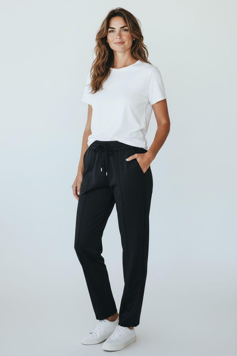 Pantalaccio frescolana crochè nero CR09433 1000 CROCHE 