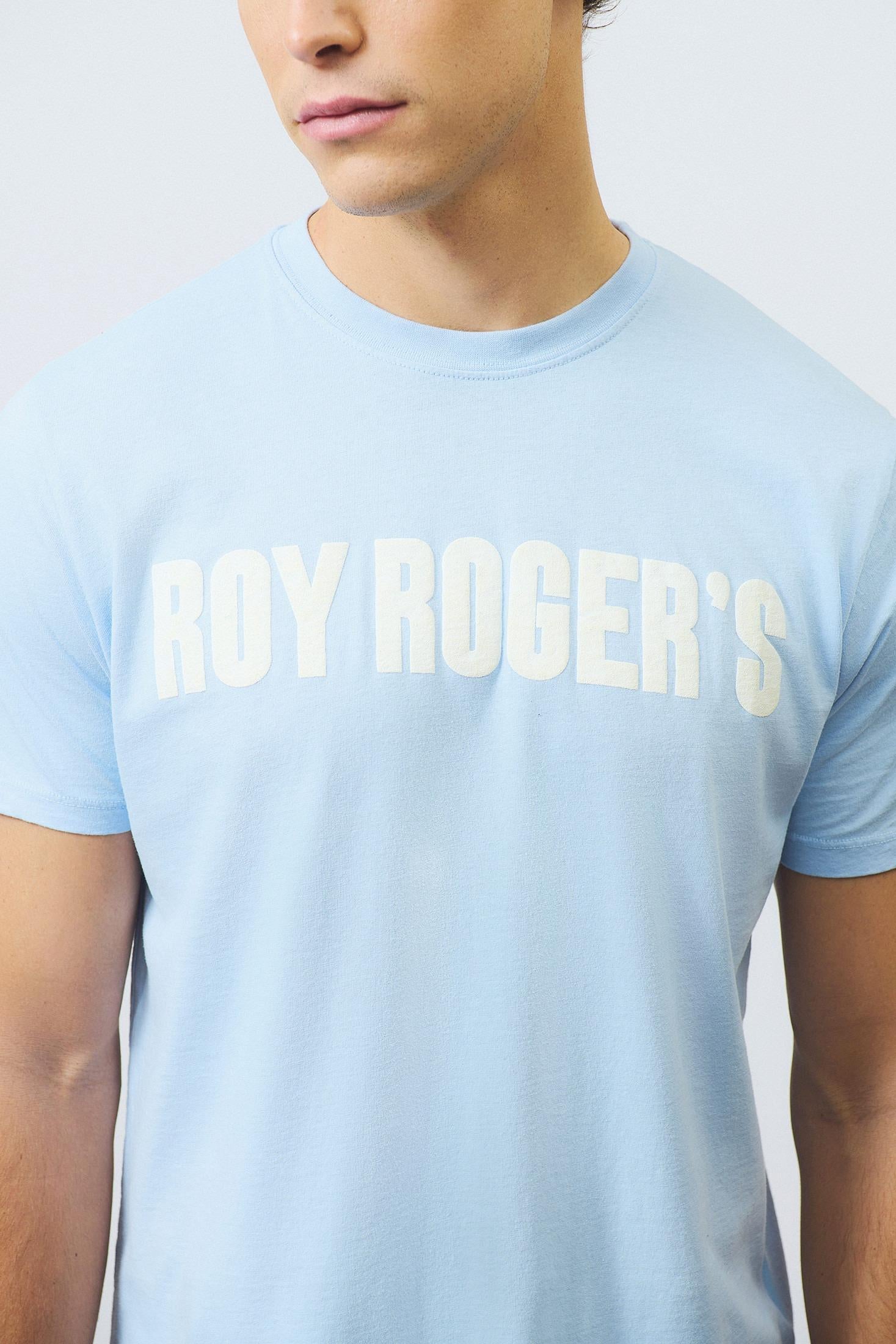 ROY ROGER'S t-shirt jersey print logo puffy celeste RRU90049CR930111 C0080 ROY ROGER'S 