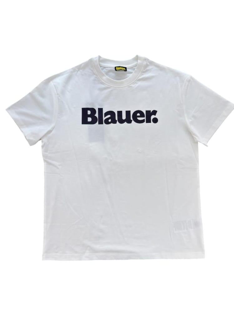 BLAUER T-shirt unisex bianca in cotone hardy junior 26SBLKH02525-007558 127 BLAUER 