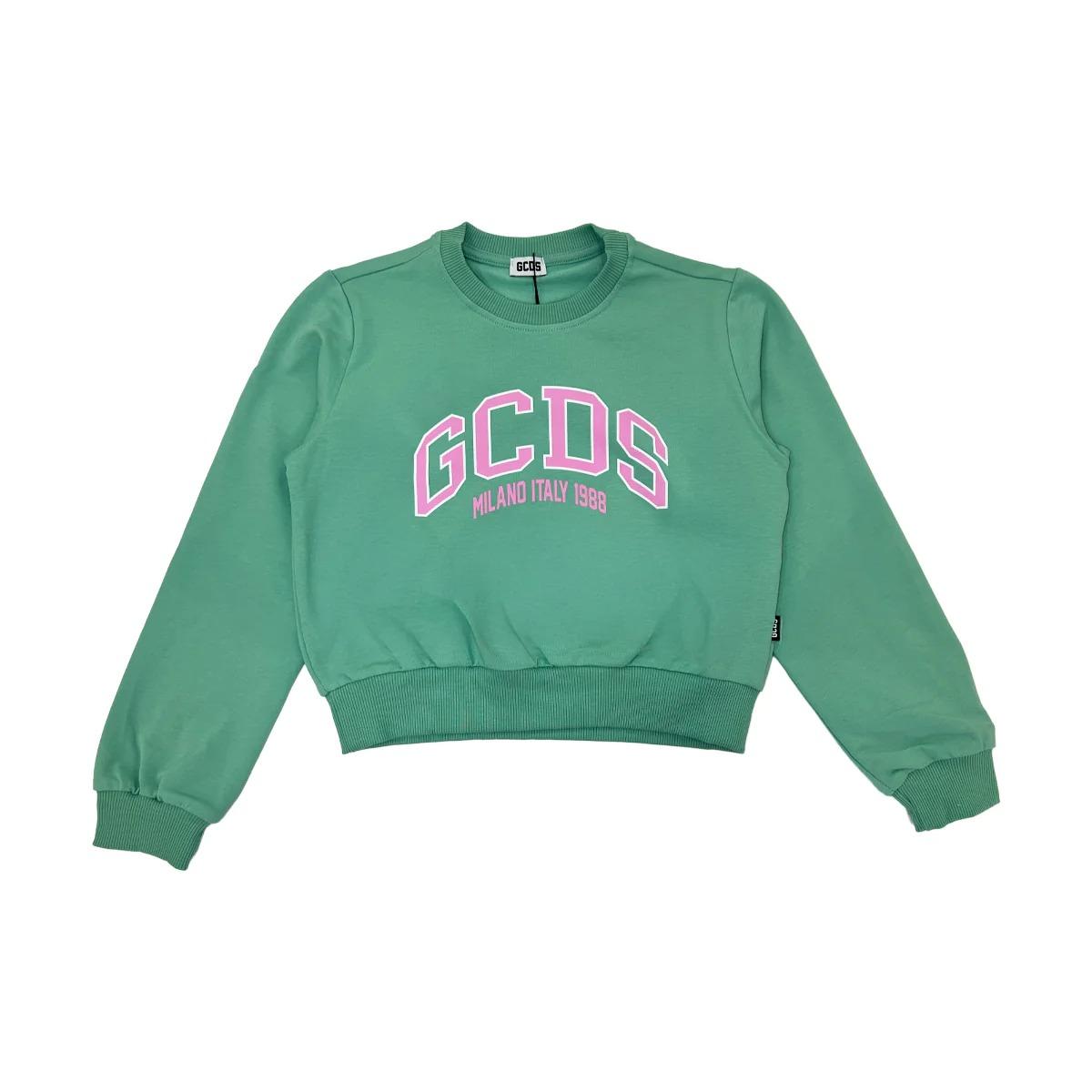 GCDS FELPA CROP VERDE MENTA C1GJQE540F335* 815P GCDS 