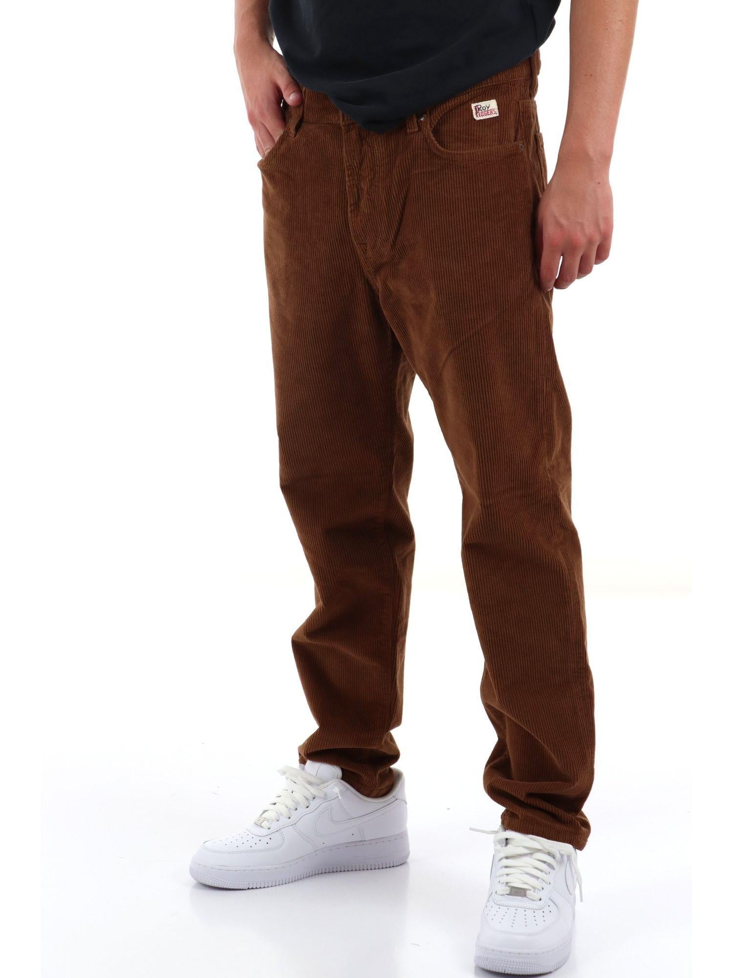 Roy Rogers pantalone in velluto modello Dapper colore barrel RRU90007P4600112 C0487 ROY ROGER'S 