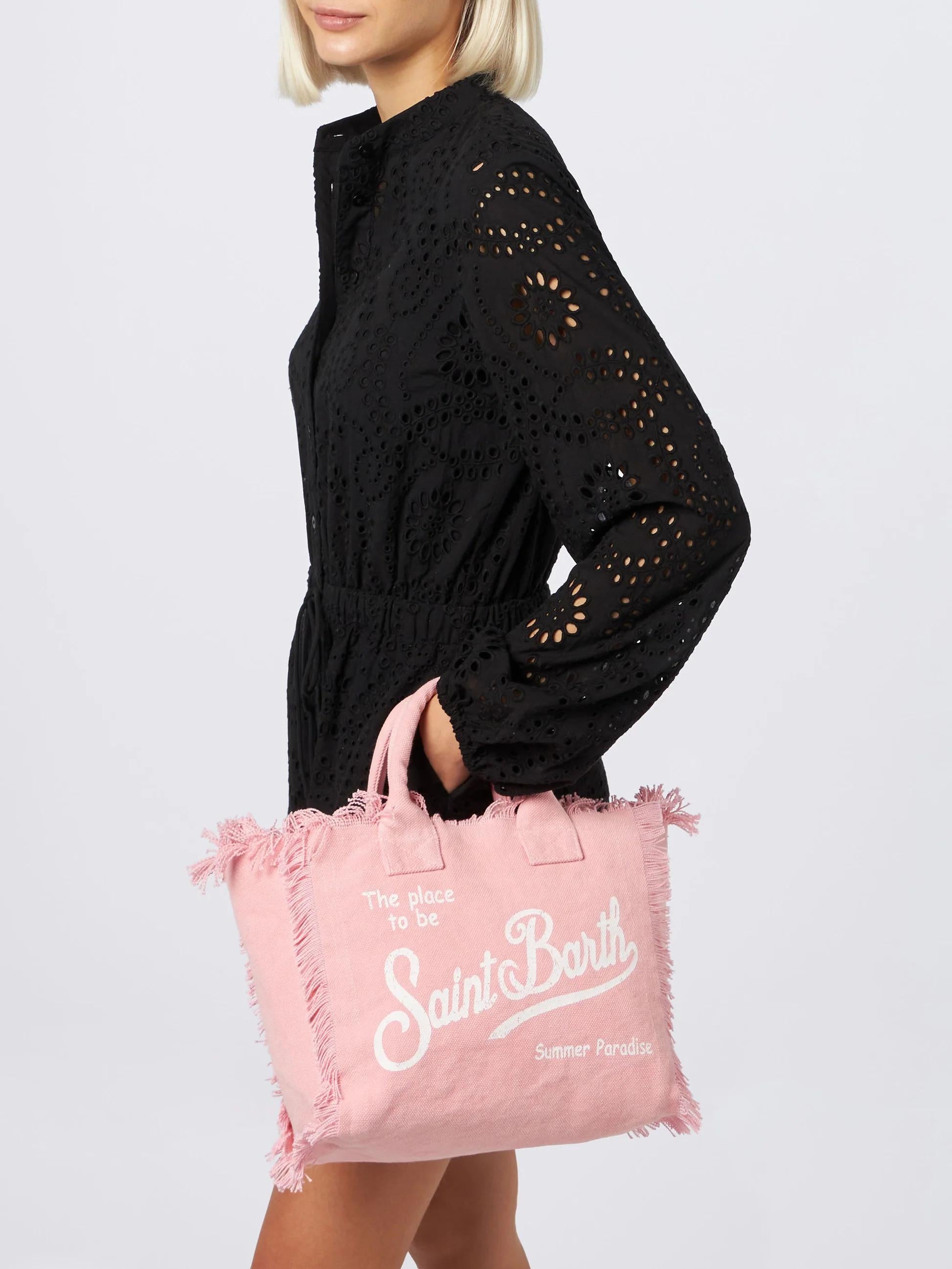 Borsa Colette in canvas di cotone rosa COL0001 00135L MC2 SAINT BARTH 