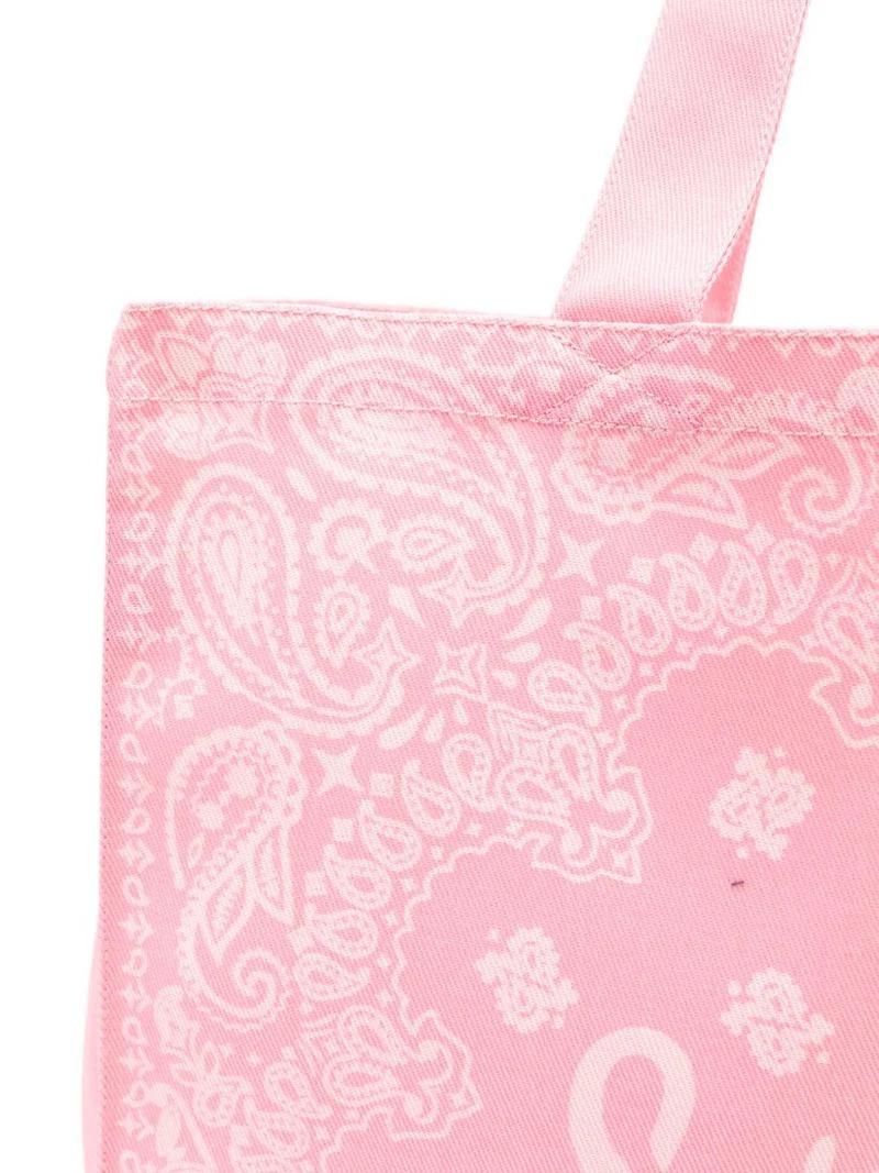 Borsa Essential in tessuto denim con stampa bandana e logo a contrasto EBAGN006 09194L MC2 SAINT BARTH 