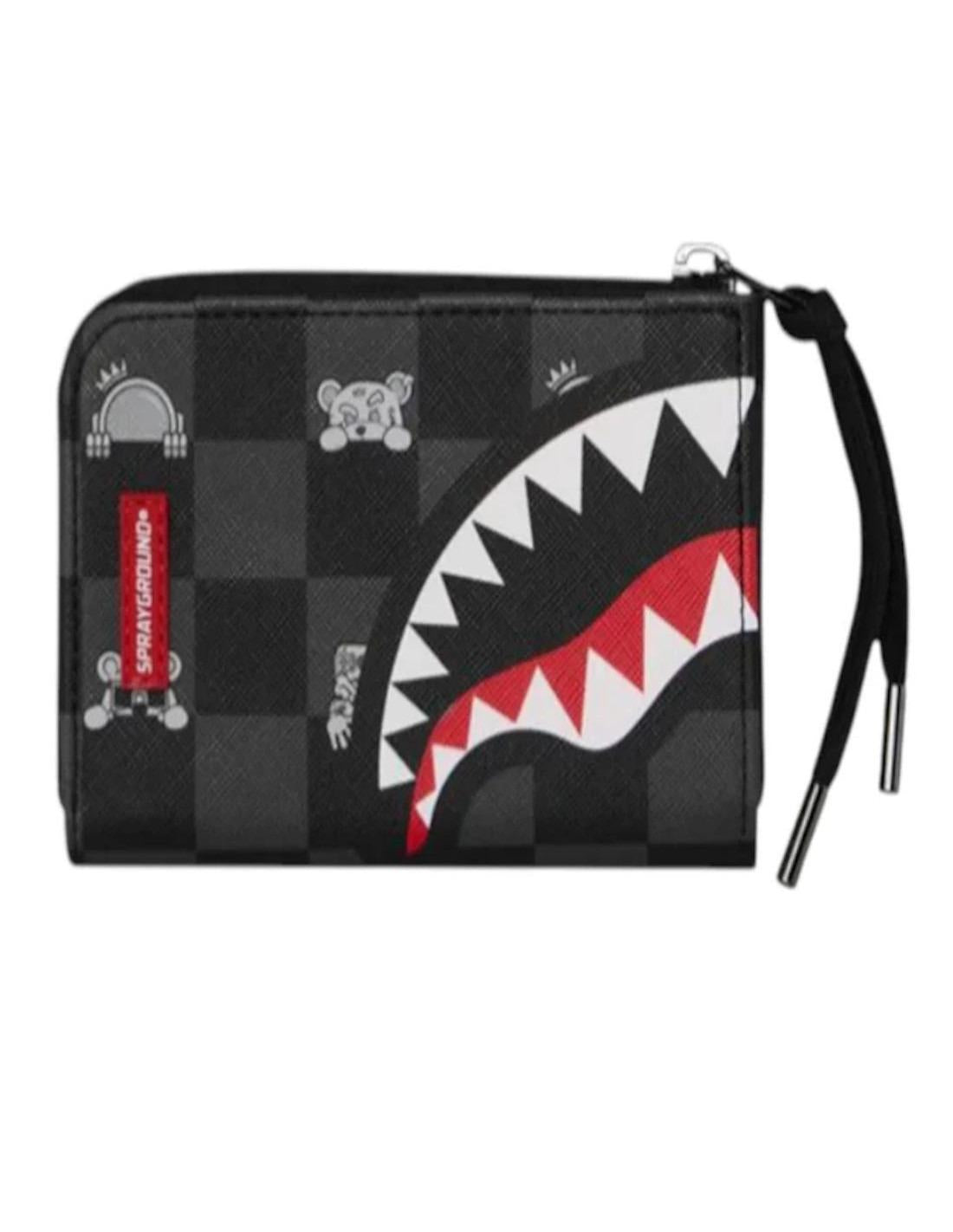 SPRAYGROUND UOMO GRAY PEEKING CHARACTER CHECK WALL 910W8917NSZ V.UNICA SPRAYGROUND 