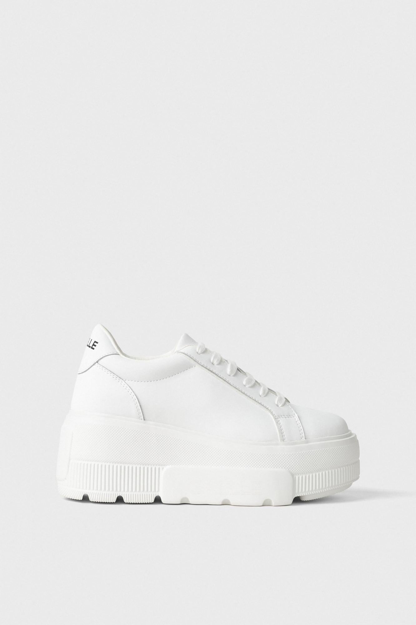 Sneakers Addict Platform In Action Leather  Bianco - Gaëlle Paris GACAW01473-MTFI0014 B01 GAELLE 