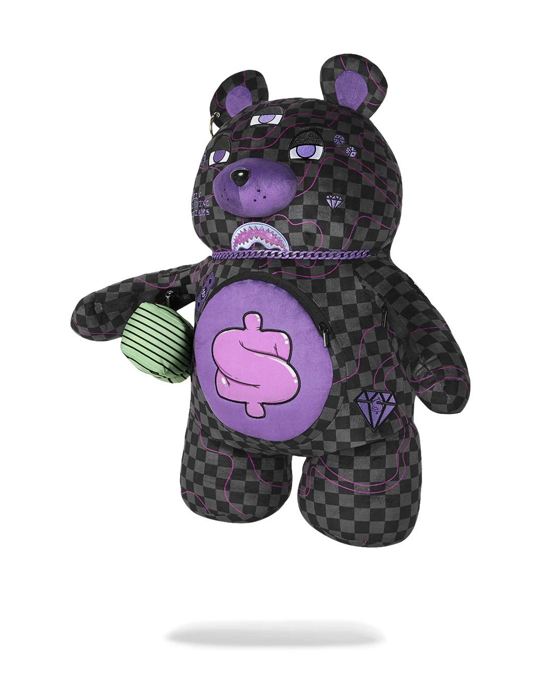ZAINO CON ORSO E SLIME VIOLA CHE CONQUISTA L'ORSO 910B9012NSZV.UNICA 910B8958NSZ V.UNICA SPRAYGROUND 
