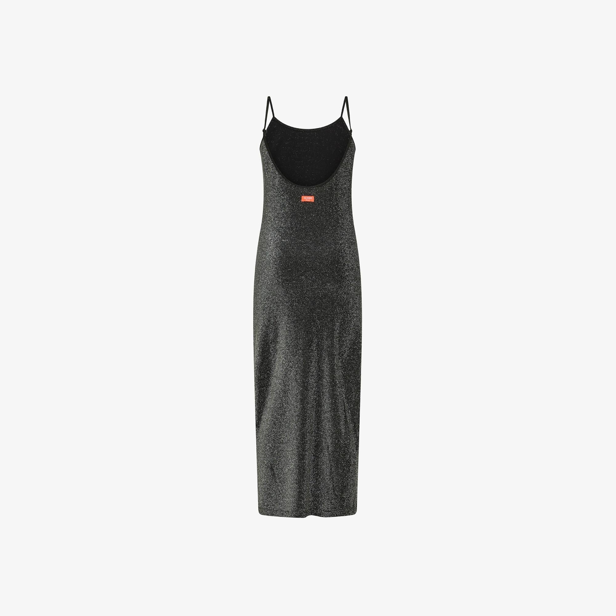 Abito in lurex nero H35211 11 SUN 68 