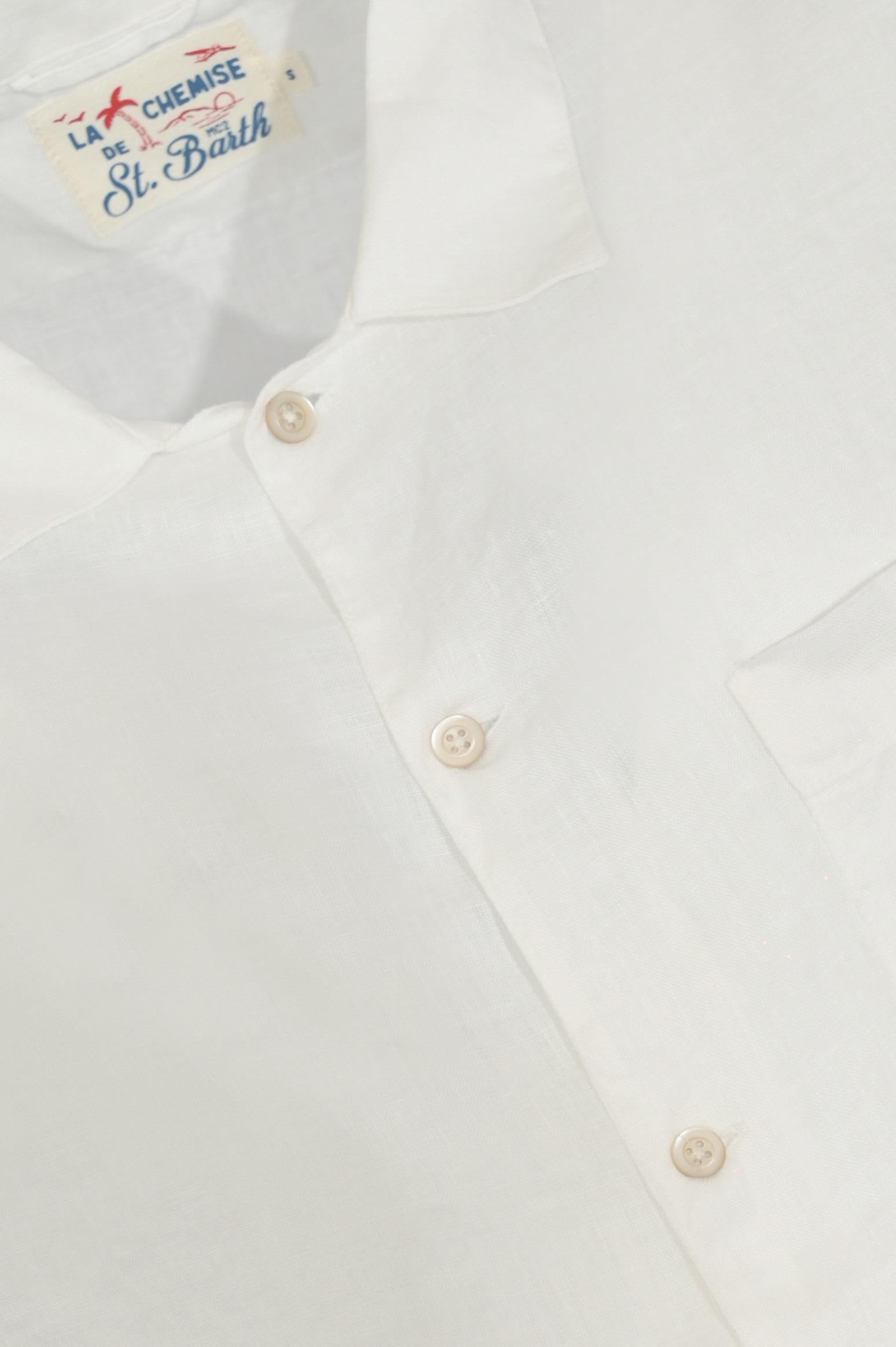 Mc2 Saint Barth Camicia Sfinos in lino Bianco SIF000201457L SIF0002 01457L MC2 SAINT BARTH 